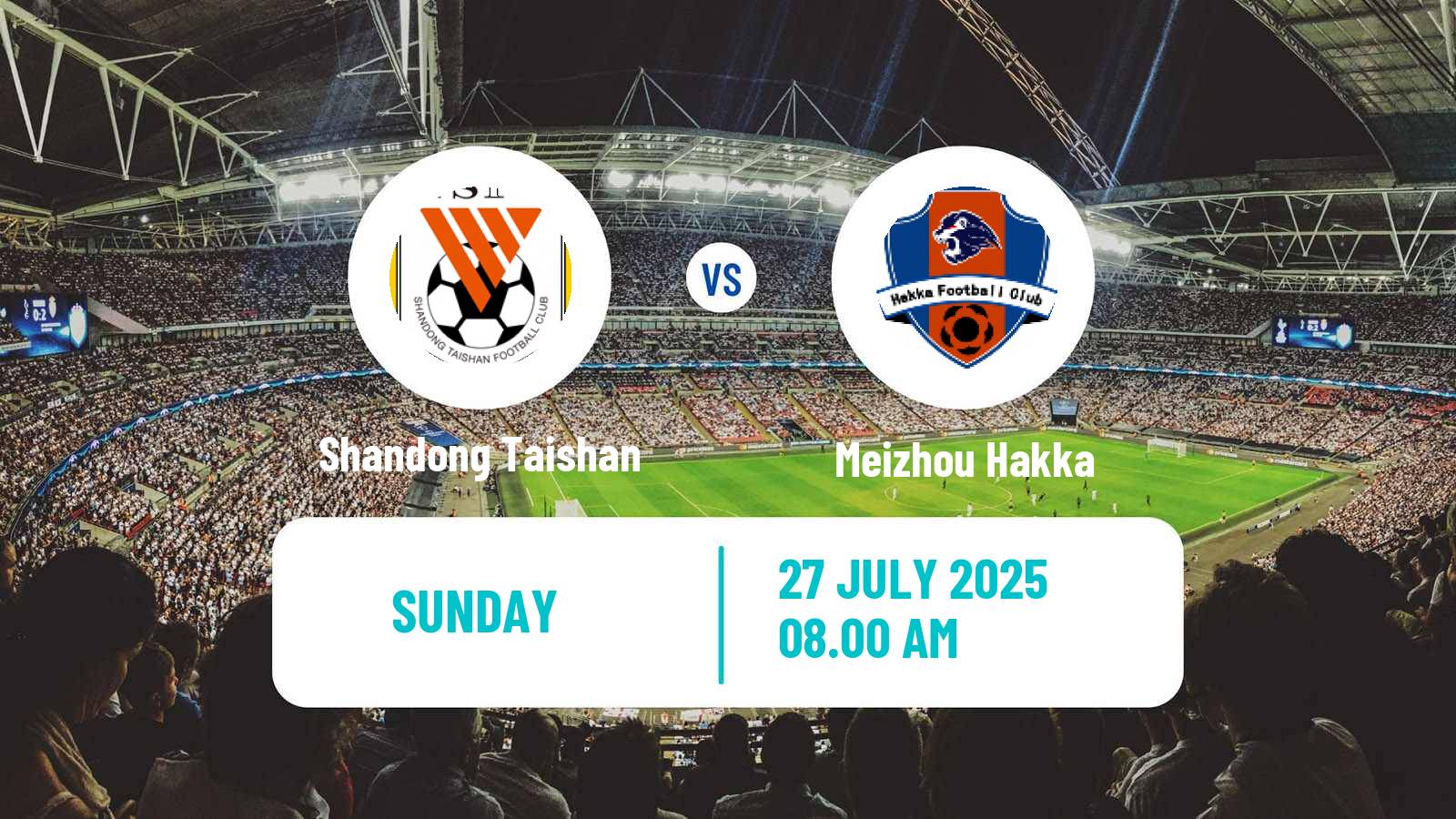 Soccer Chinese Super League Shandong Taishan - Meizhou Hakka