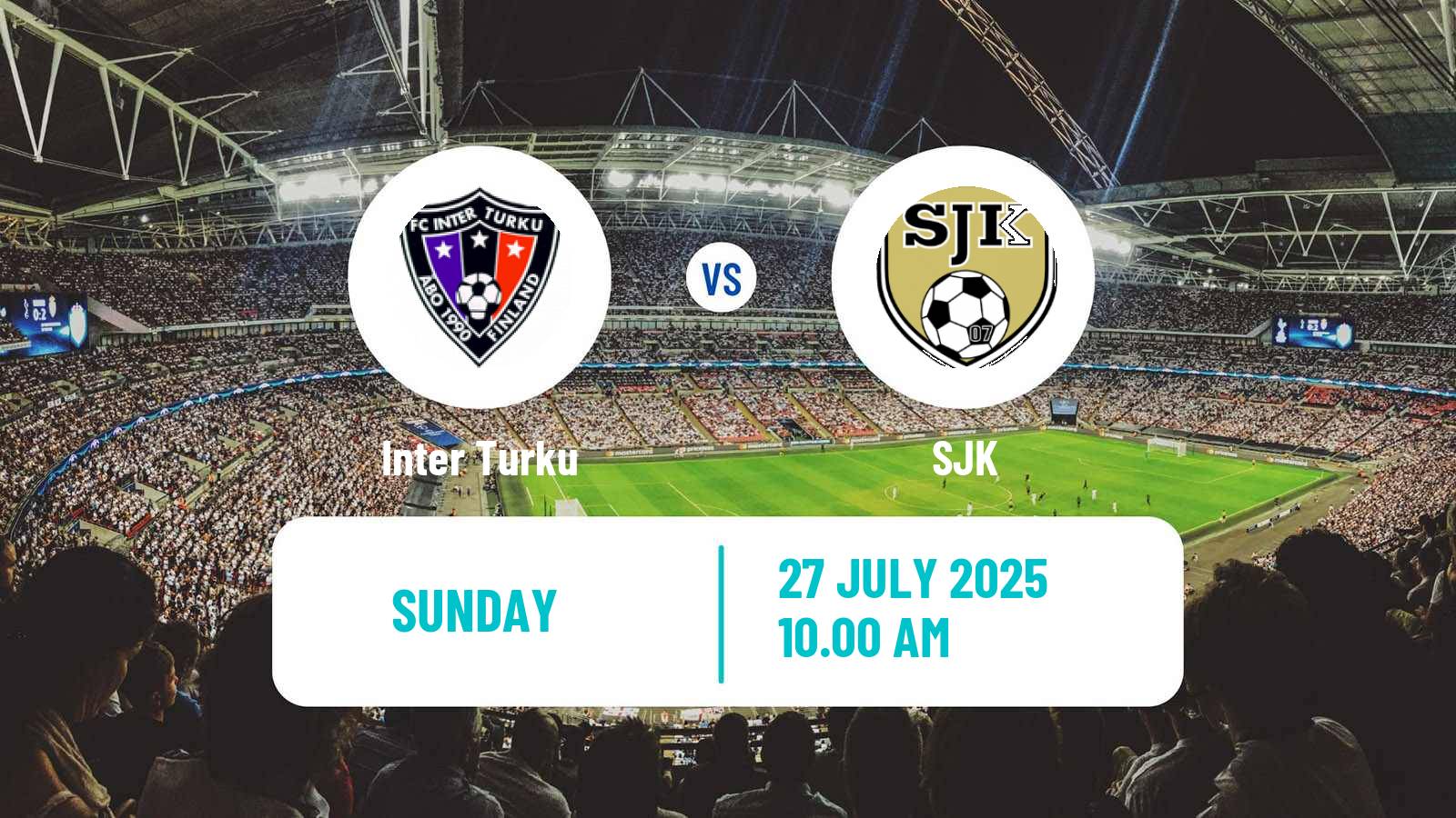 Soccer Finnish Veikkausliiga Inter Turku - SJK