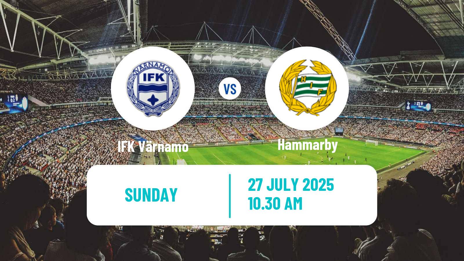 Soccer Swedish Allsvenskan Värnamo - Hammarby