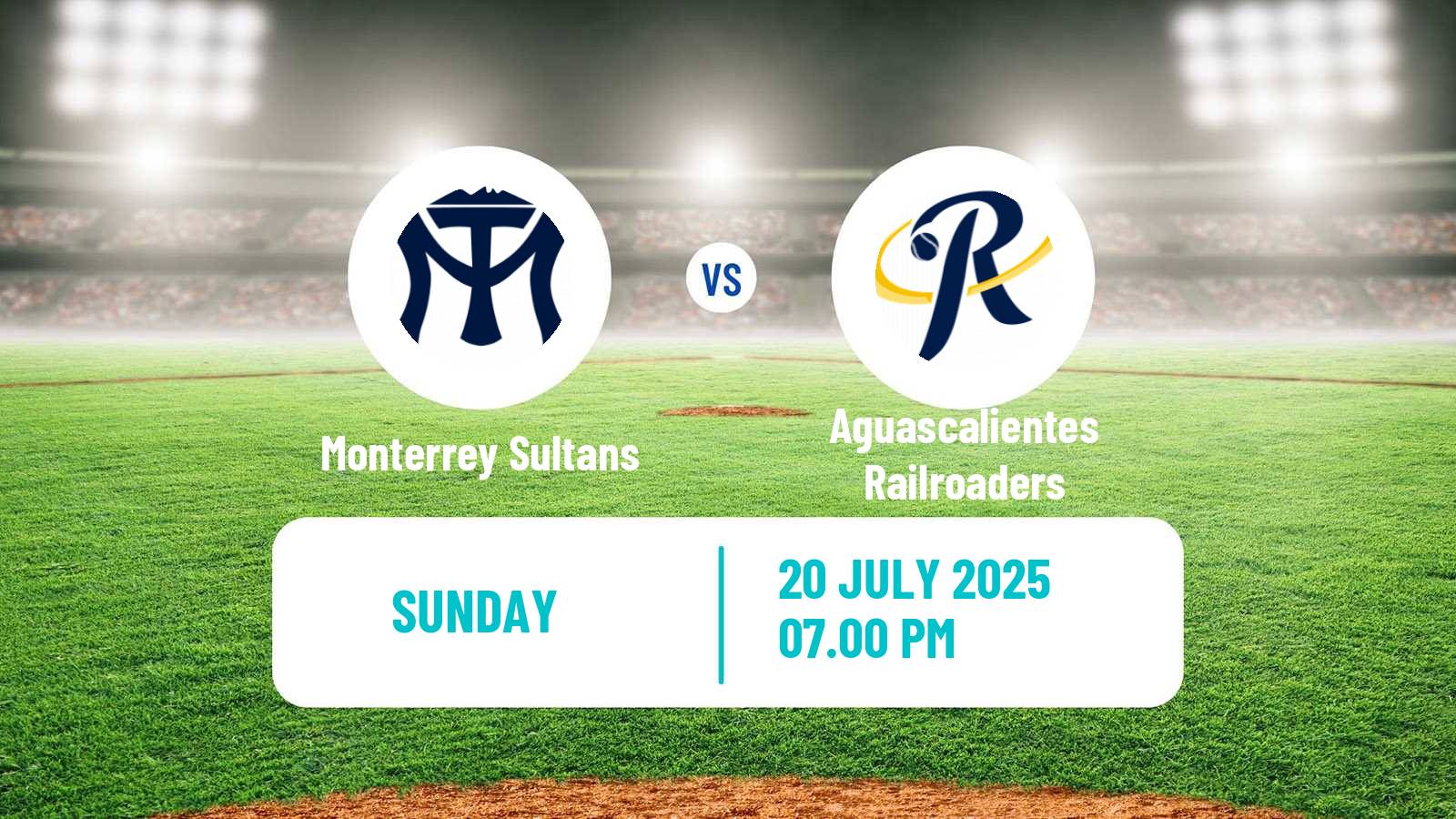 Baseball LMB Monterrey Sultans - Aguascalientes Railroaders