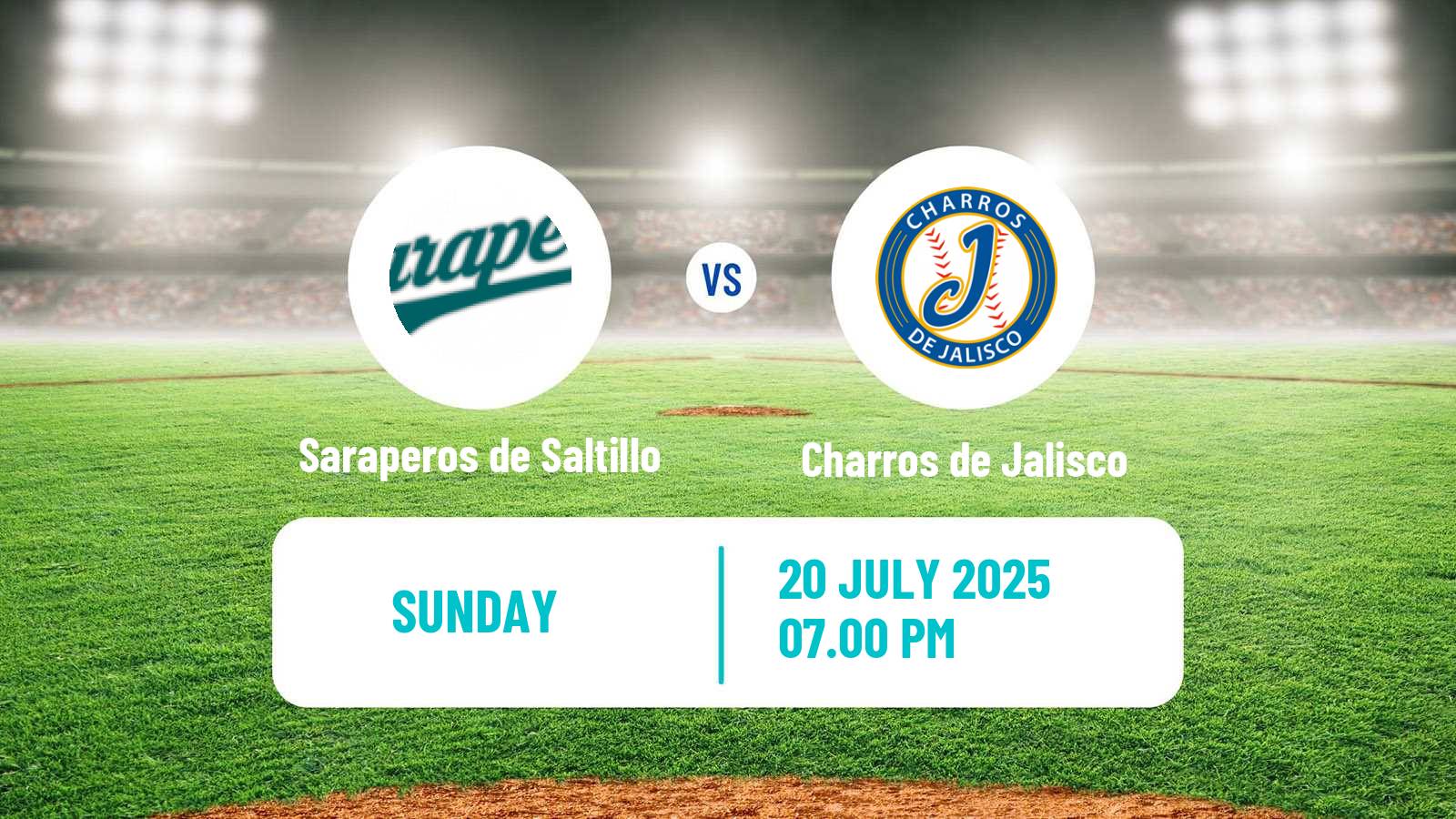 Baseball LMB Saraperos de Saltillo - Charros de Jalisco