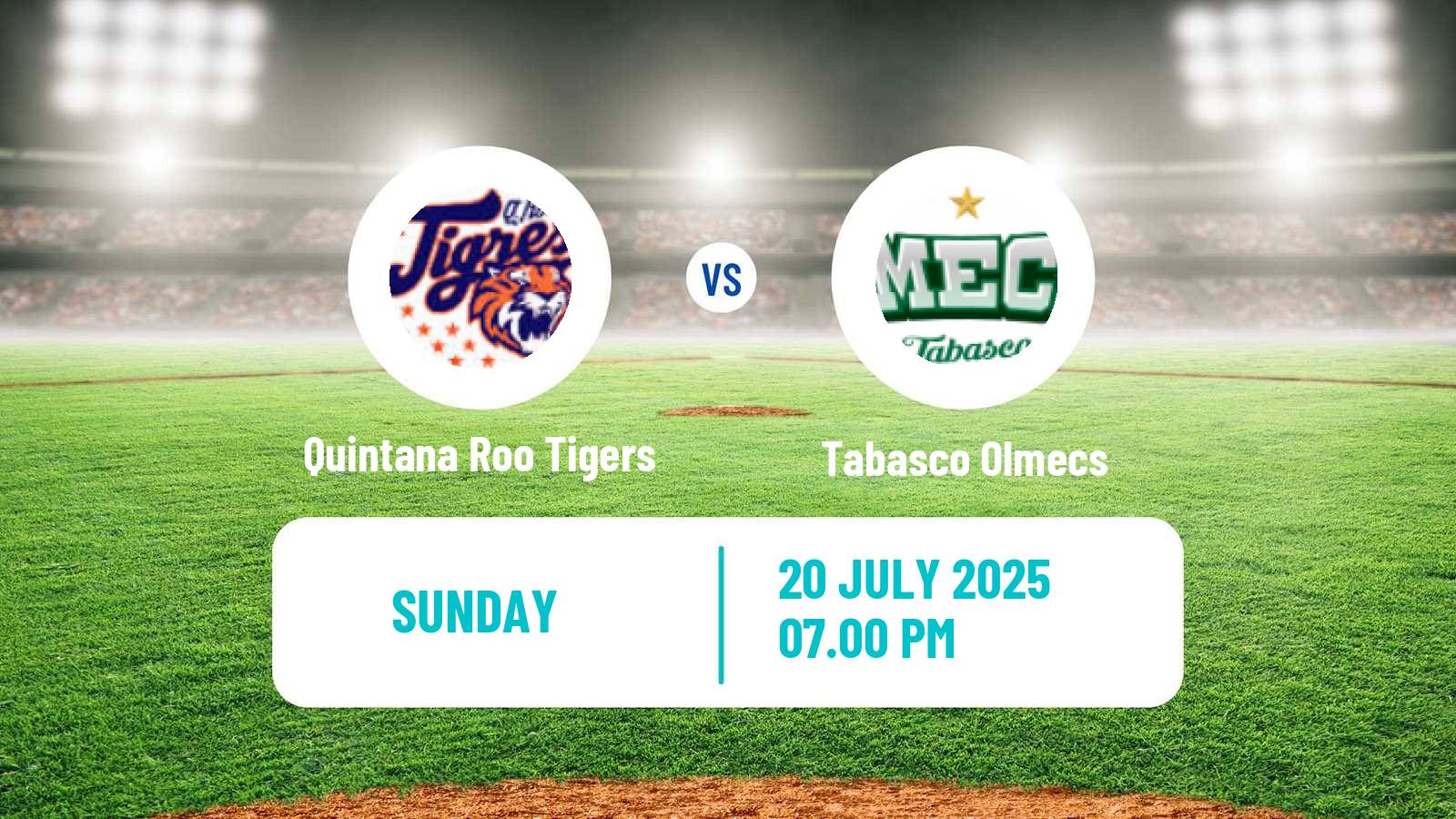 Baseball LMB Quintana Roo Tigers - Tabasco Olmecs