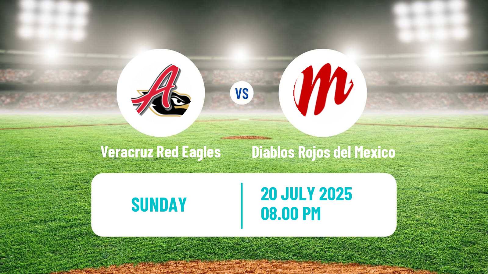 Baseball LMB Veracruz Red Eagles - Diablos Rojos del Mexico