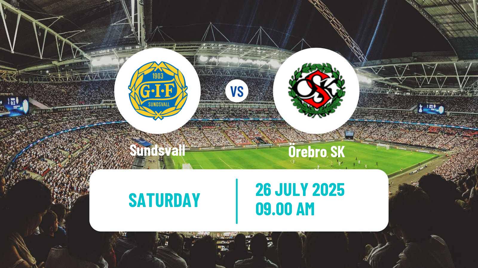 Soccer Swedish Superettan Sundsvall - Örebro