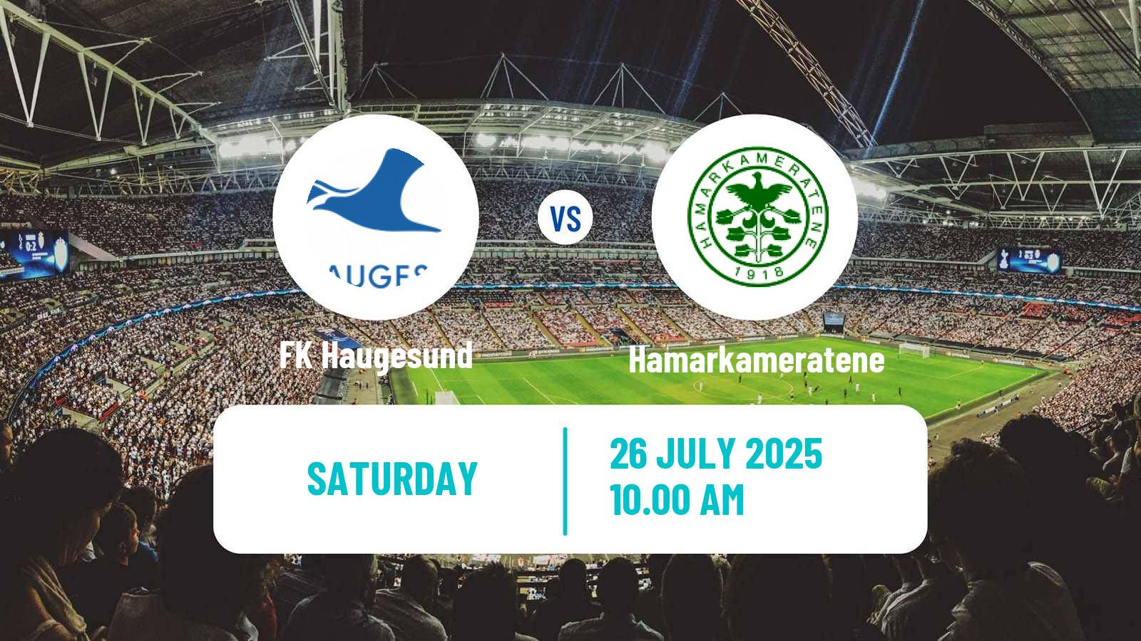 Soccer Norwegian Eliteserien Haugesund - Hamarkameratene