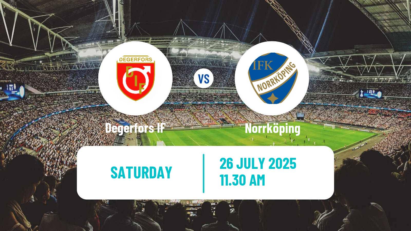 Soccer Swedish Allsvenskan Degerfors - Norrköping