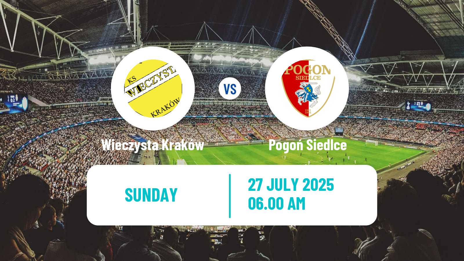 Soccer Polish Division 1 Wieczysta Kraków - Pogoń Siedlce