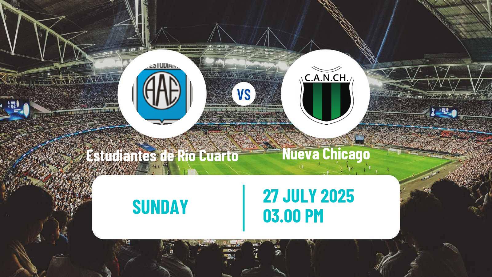 Soccer Argentinian Primera Nacional Estudiantes de Río Cuarto - Nueva Chicago