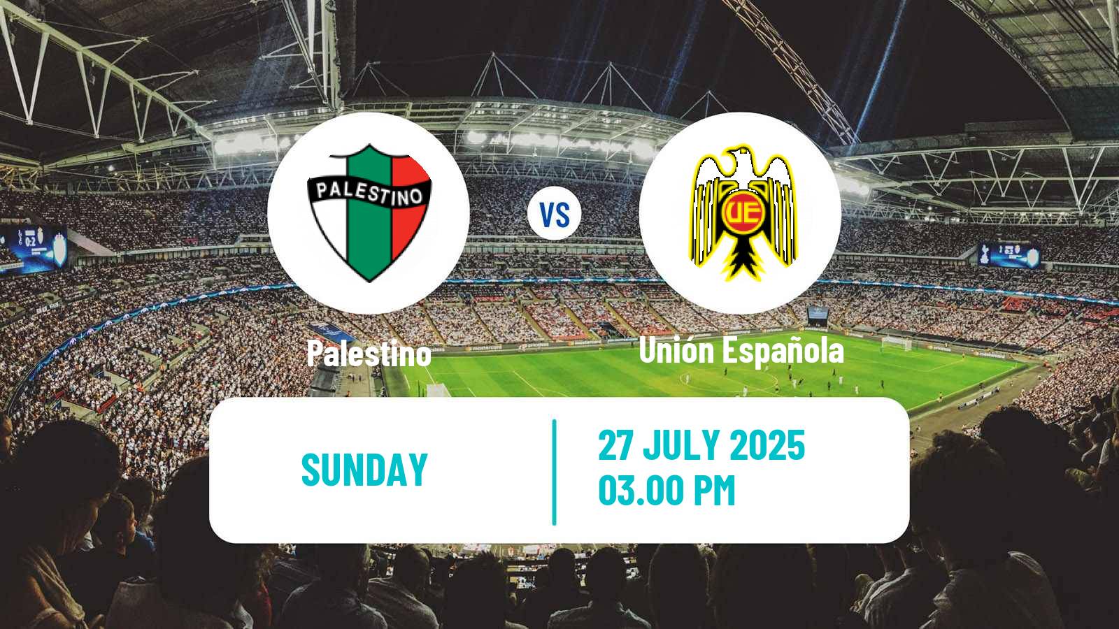 Soccer Chilean Primera Division Palestino - Unión Española