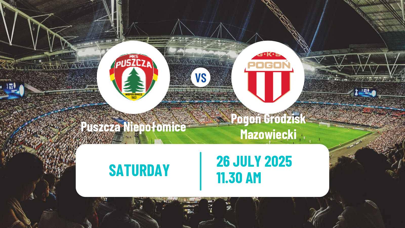 Soccer Polish Division 1 Puszcza Niepołomice - Pogoń Grodzisk Mazowiecki