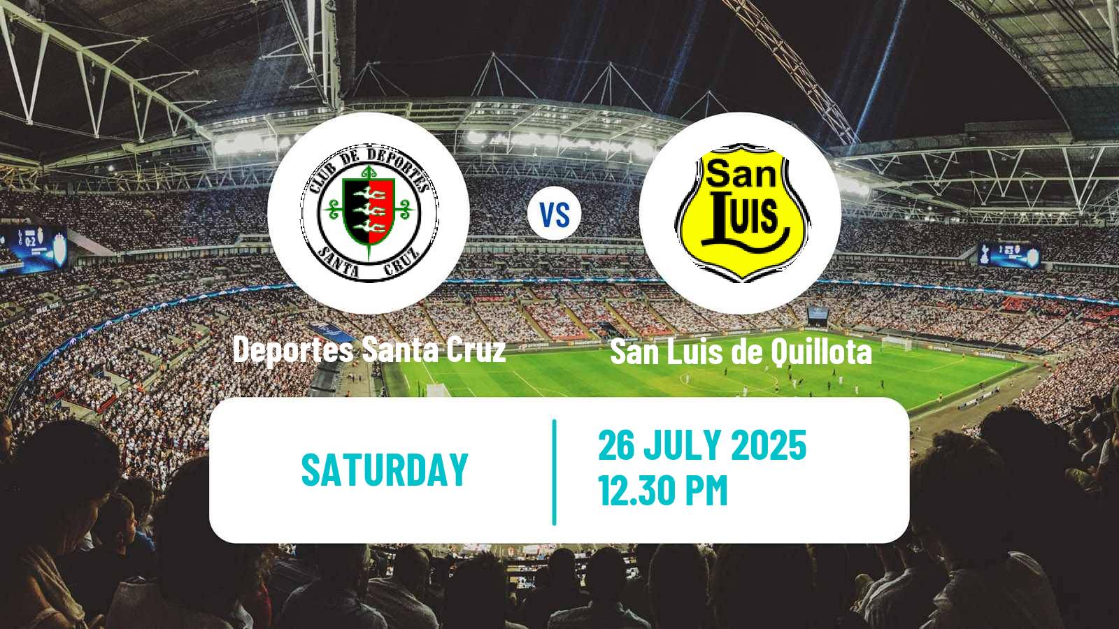 Soccer Chilean Primera B Deportes Santa Cruz - San Luis de Quillota