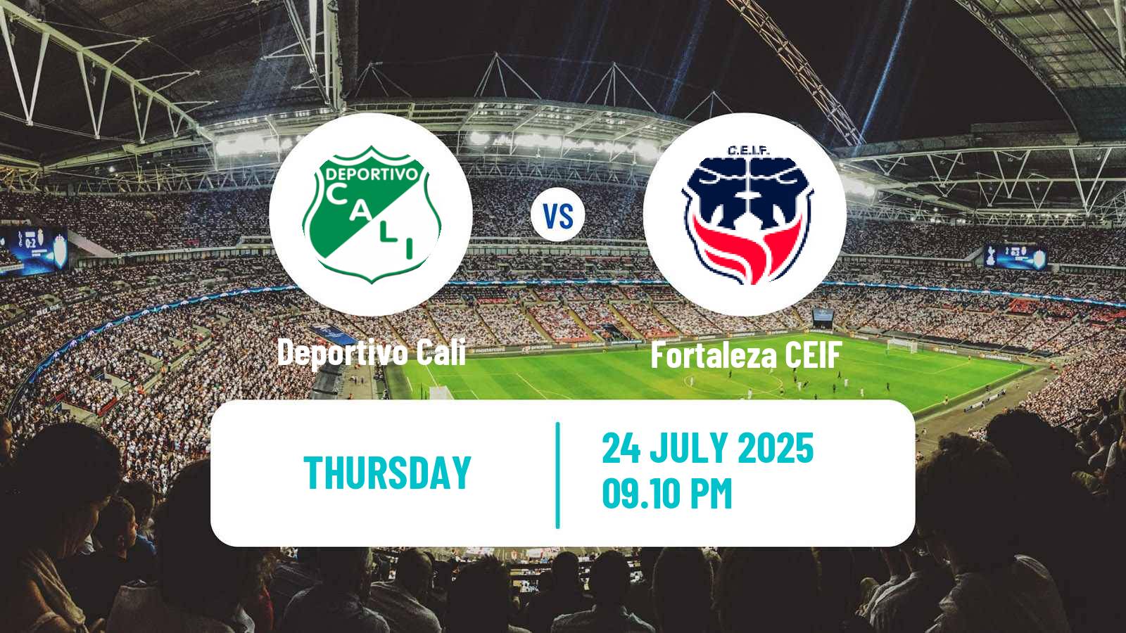 Soccer Colombian Primera A Deportivo Cali - Fortaleza CEIF