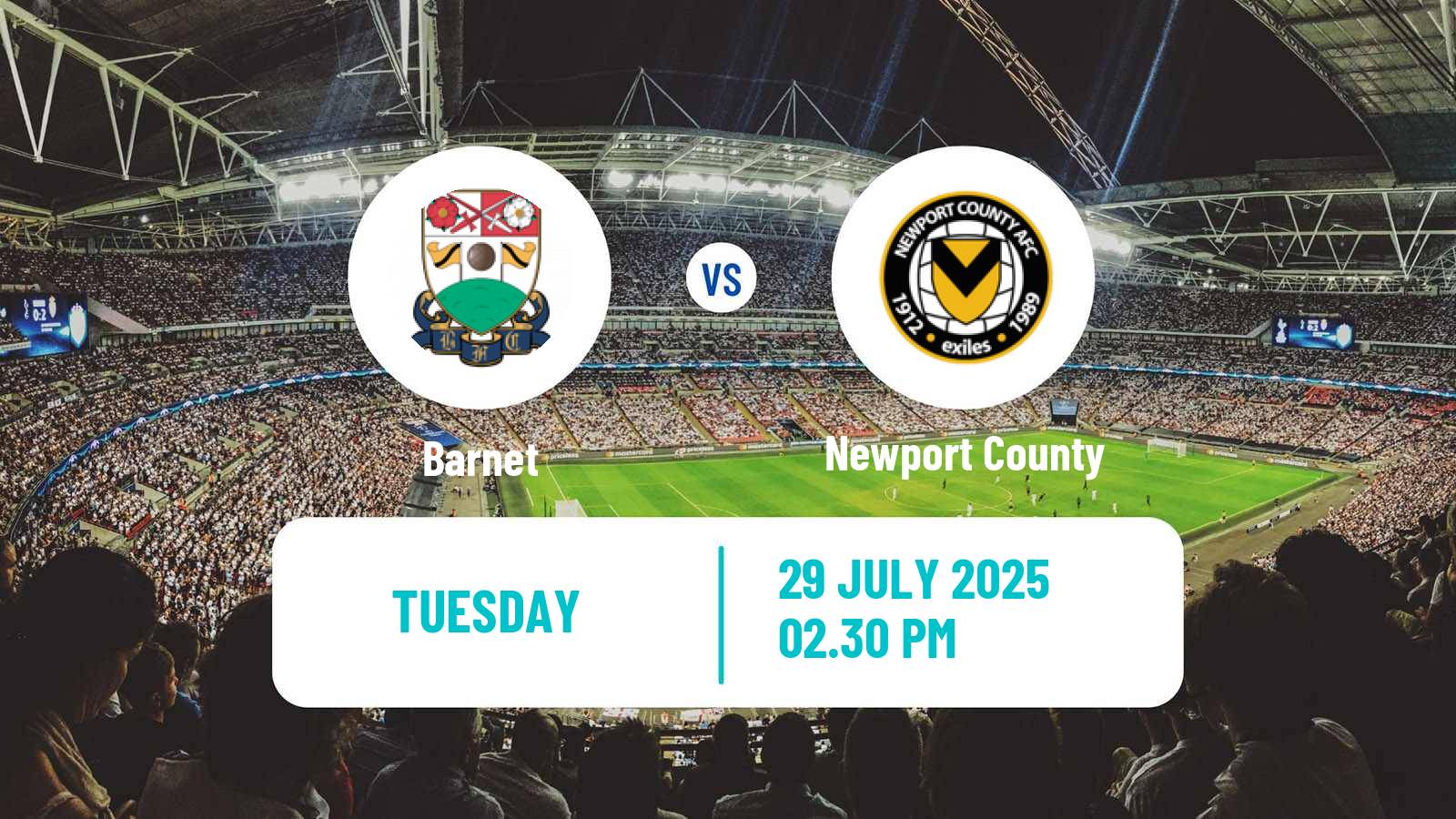 Soccer English League Cup Barnet - Newport County
