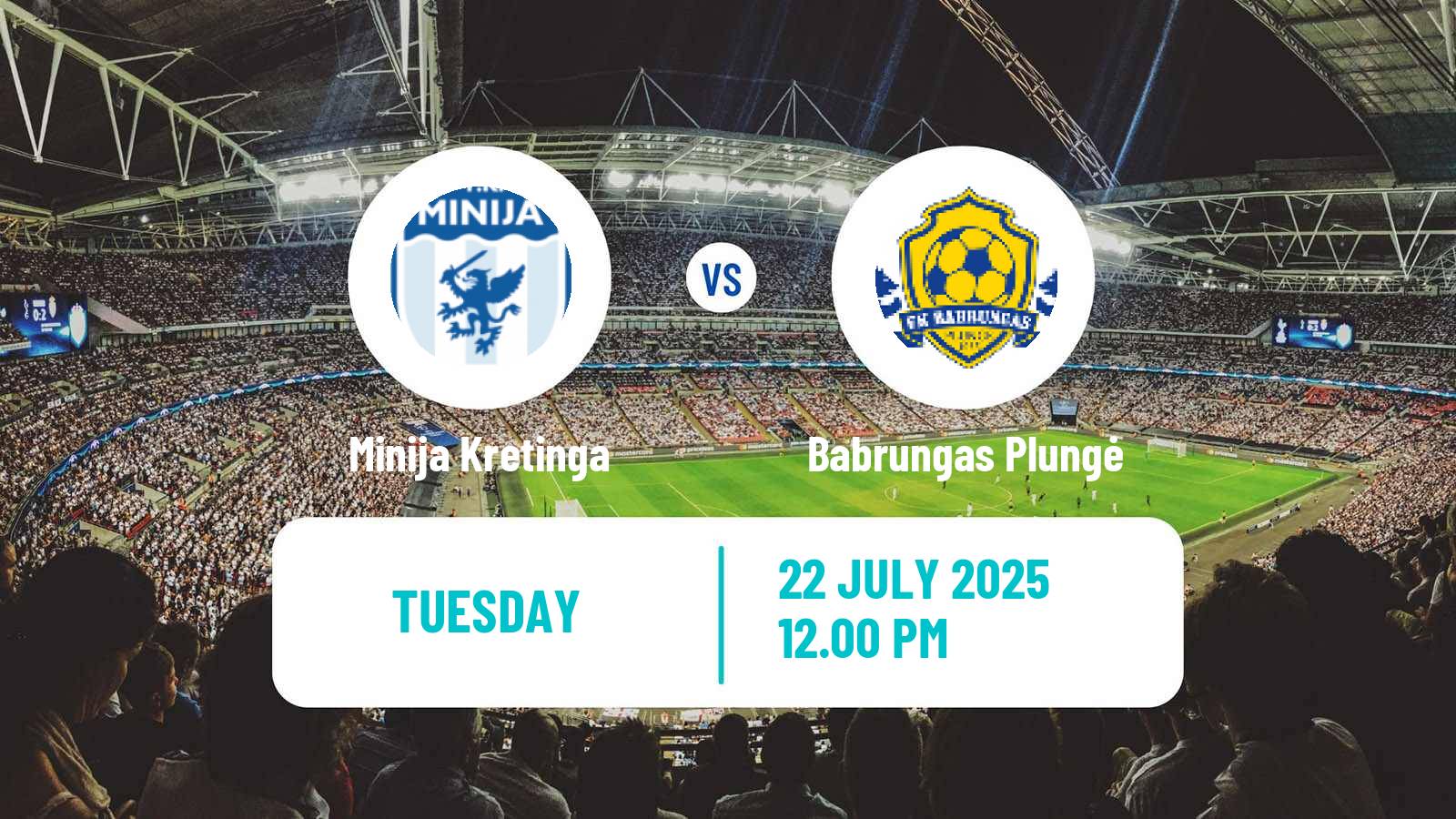 Soccer Lithuanian Division 2 Minija Kretinga - Babrungas Plungė