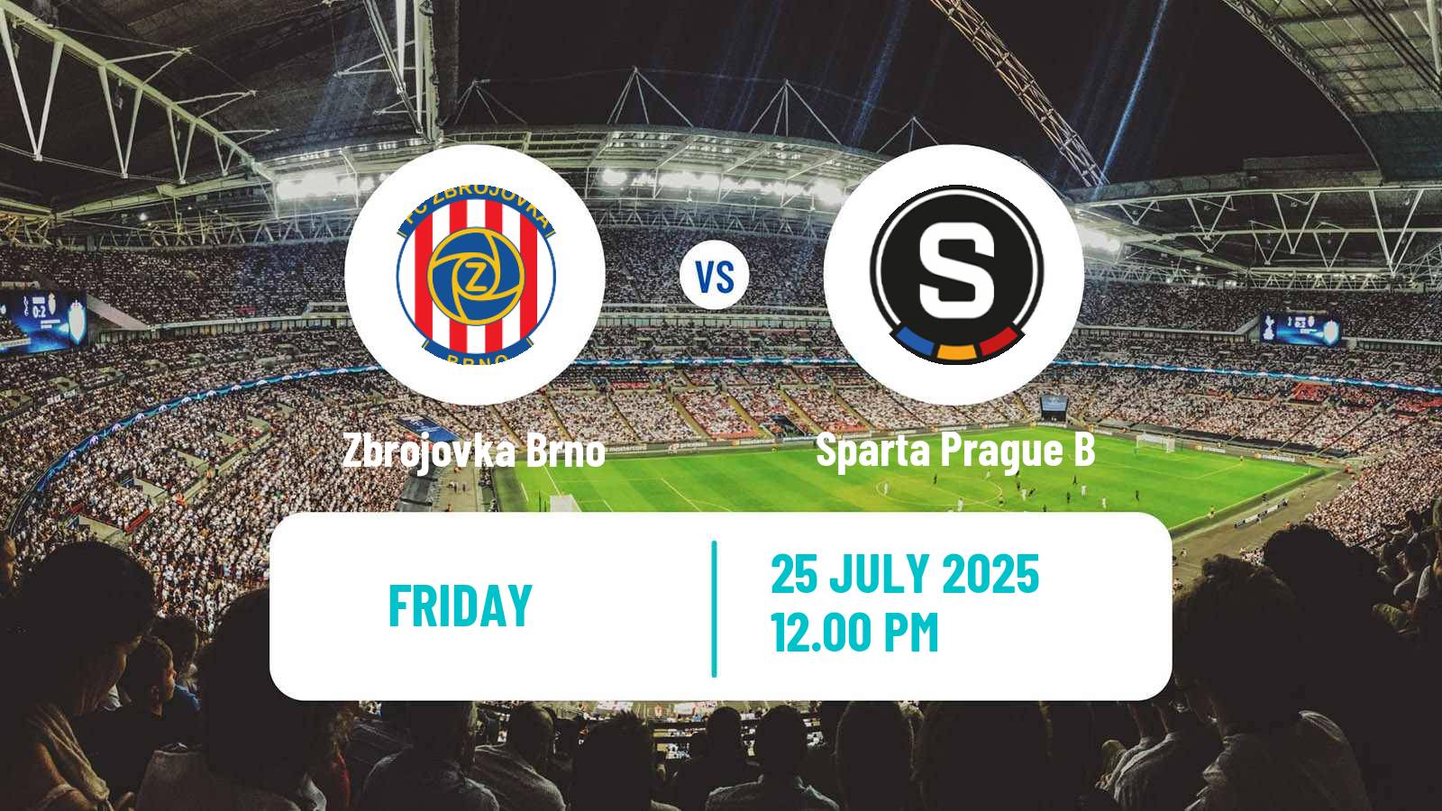 Soccer Czech Division 2 Zbrojovka Brno - Sparta Prague B