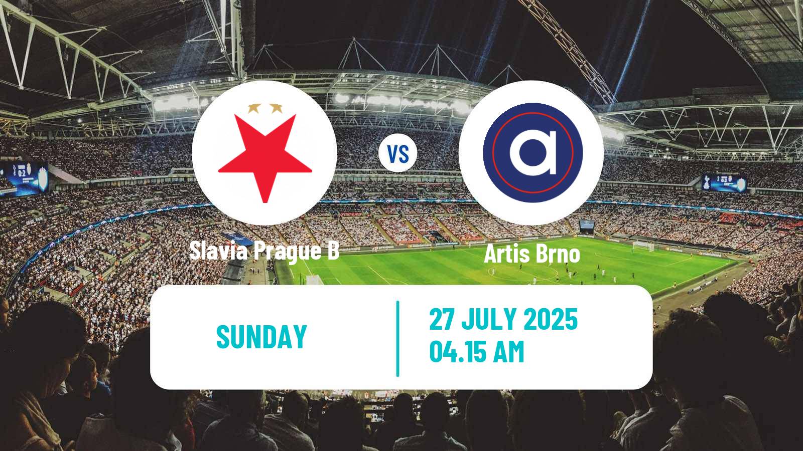 Soccer Czech Division 2 Slavia Prague B - Artis Brno