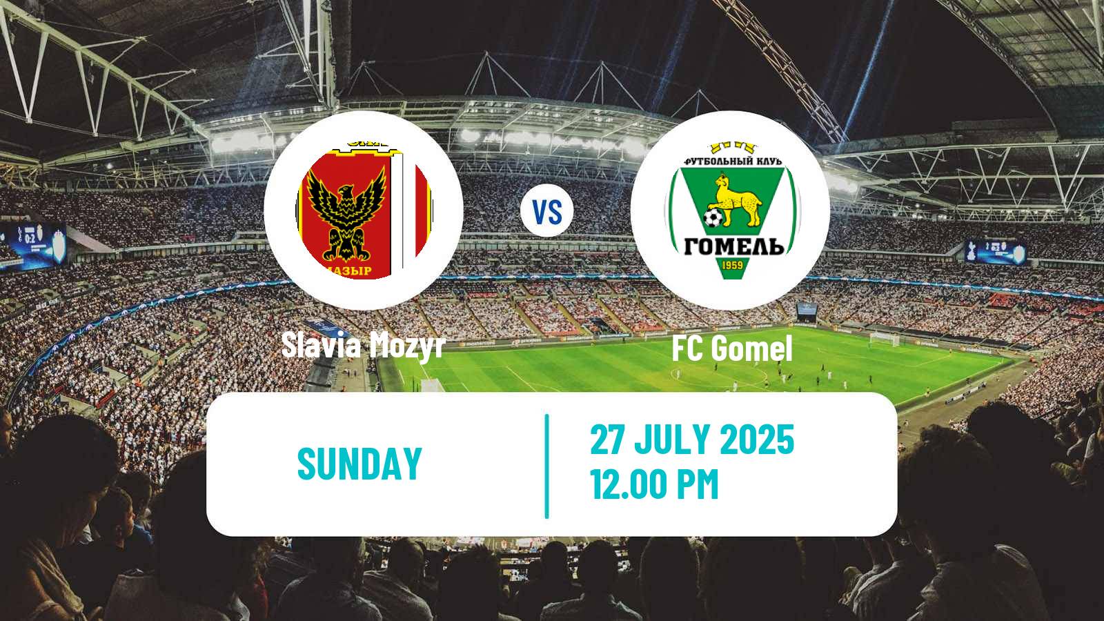Soccer Belarusian Cup Slavia Mozyr - Gomel