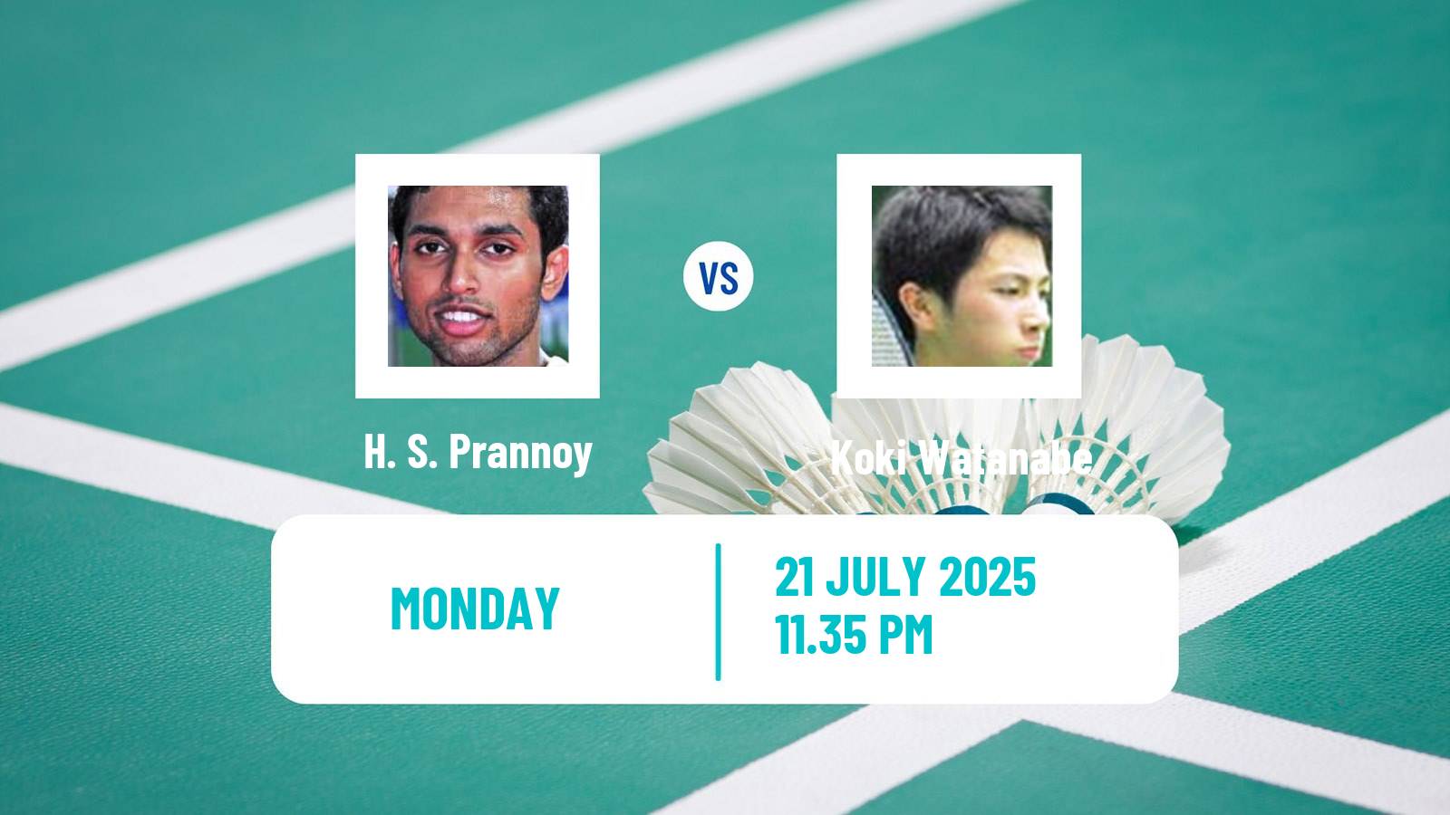 Badminton BWF World Tour Victor China Open Men H. S. Prannoy - Koki Watanabe
