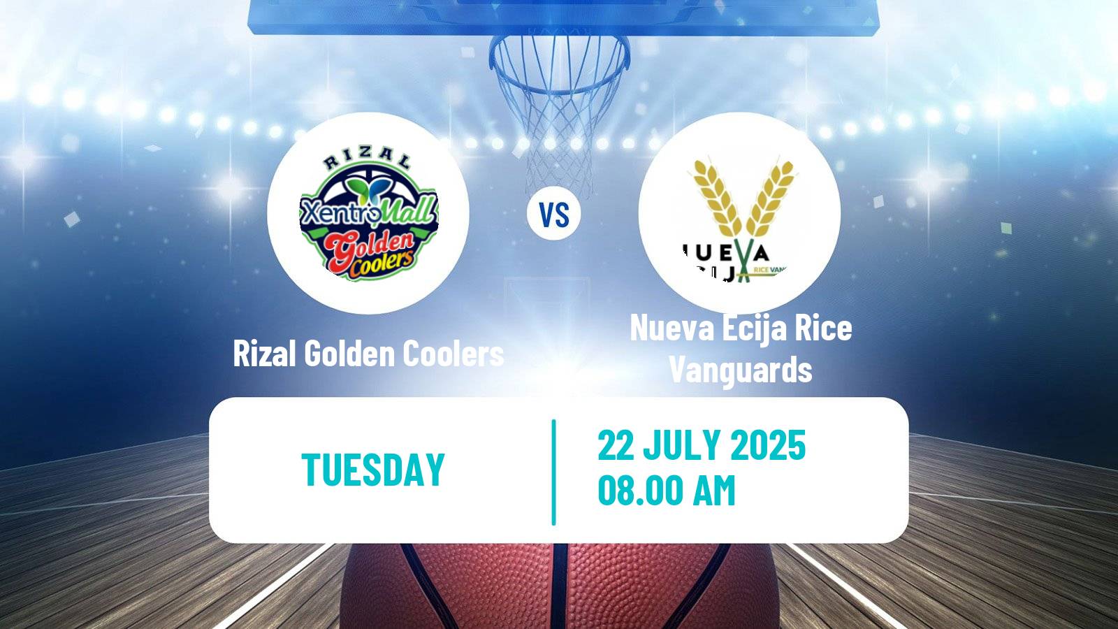 Basketball Philippines MBPL  Rizal Golden Coolers - Nueva Ecija Rice Vanguards