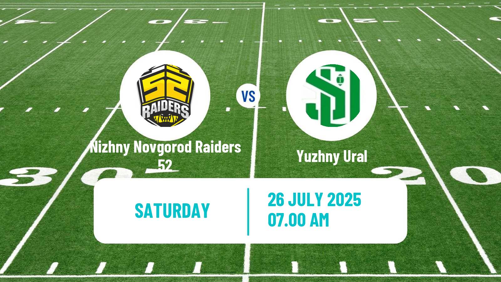 American football Russian Superleague American Football Nizhny Novgorod Raiders 52 - Yuzhny Ural