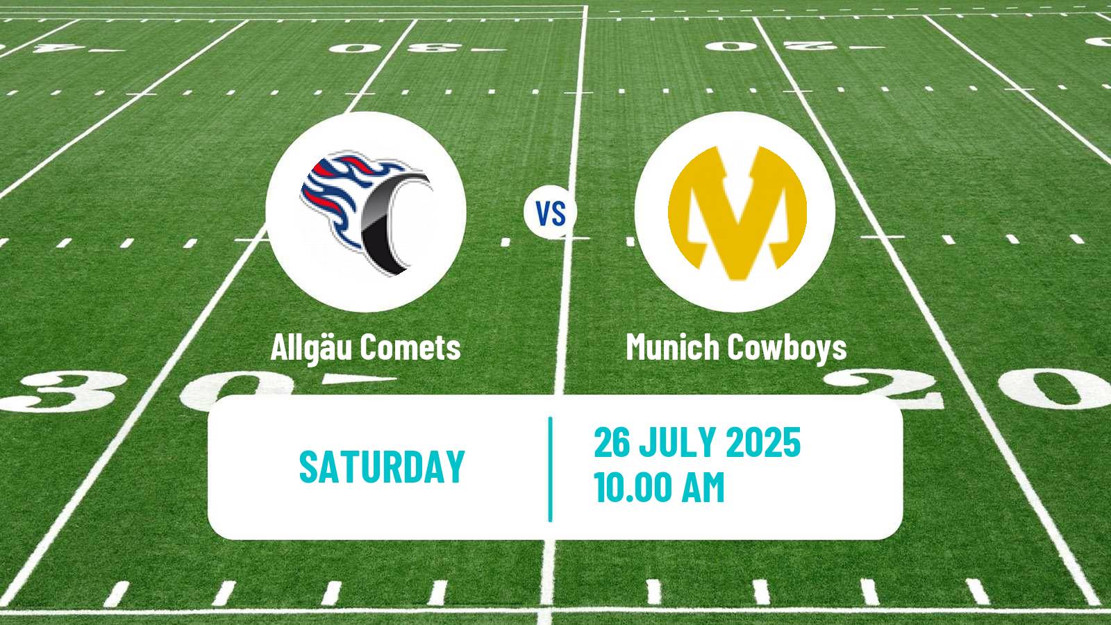 American football German GFL Allgäu Comets - Munich Cowboys