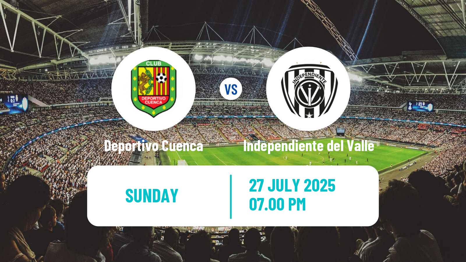 Soccer Ecuadorian Liga Pro Deportivo Cuenca - Independiente del Valle