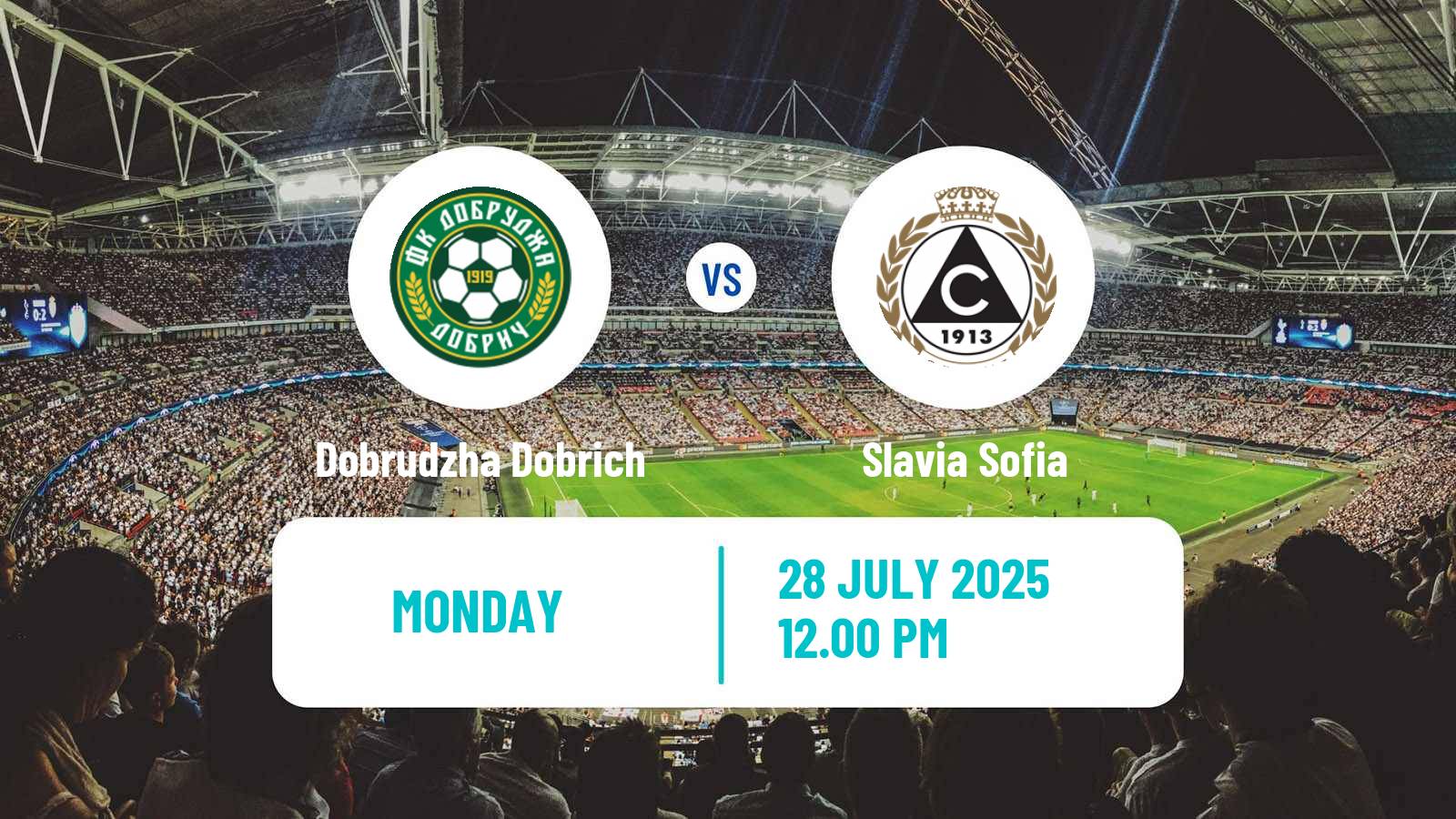Soccer Bulgarian Parva Liga Dobrudzha Dobrich - Slavia Sofia