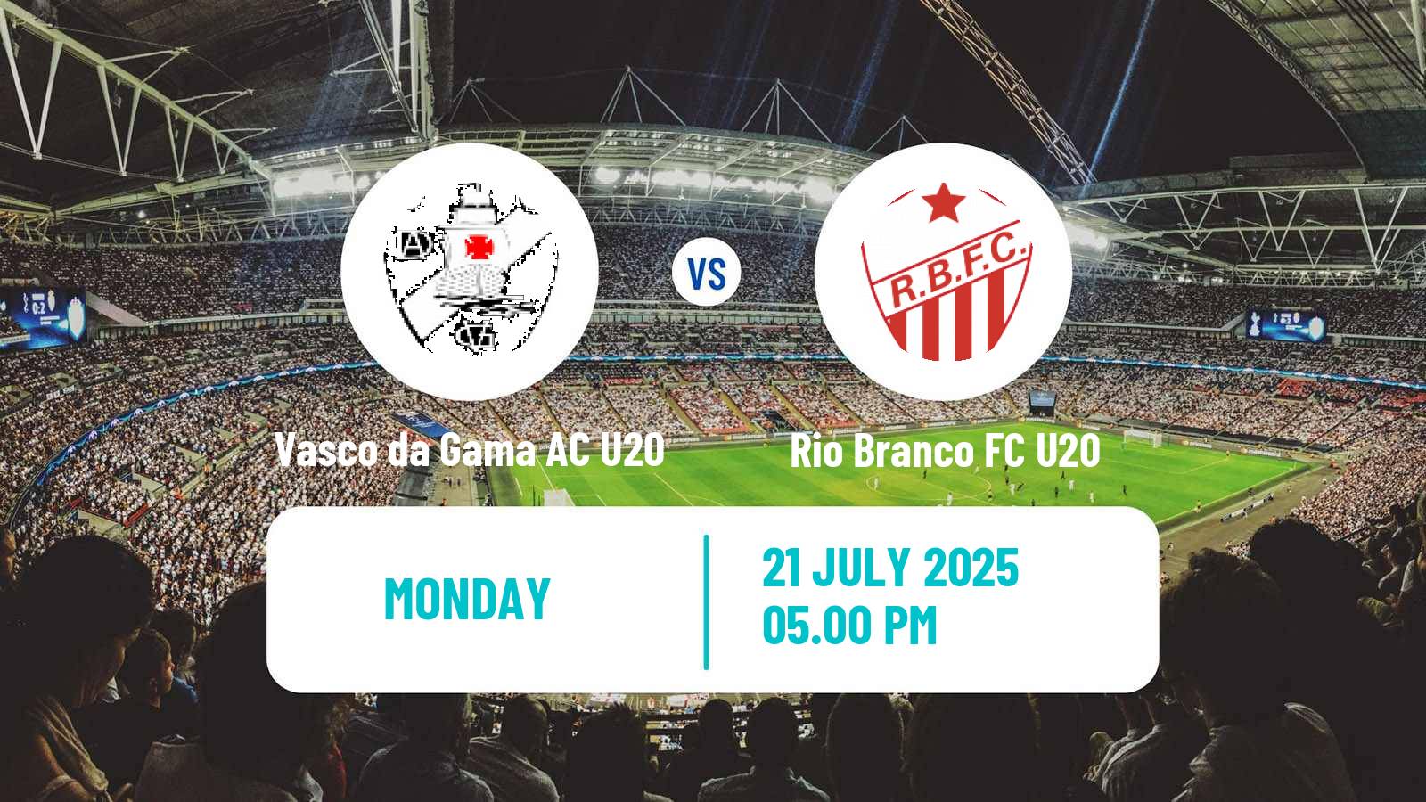 Soccer Brazilian Acreano U20 Vasco da Gama AC U20 - Rio Branco FC U20