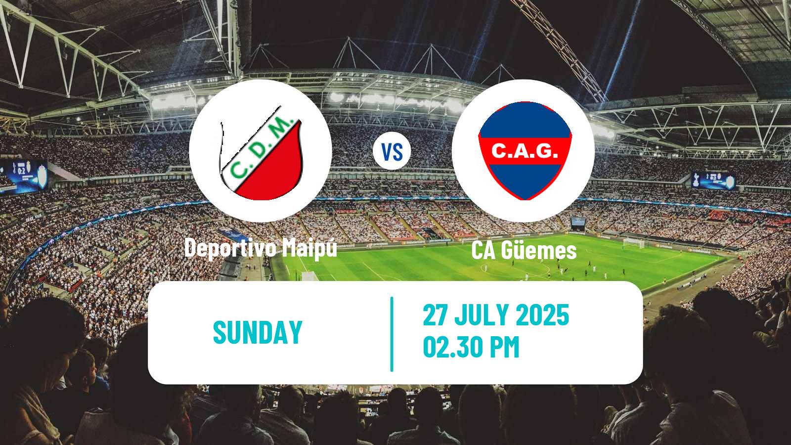Soccer Argentinian Primera Nacional Deportivo Maipú - Güemes