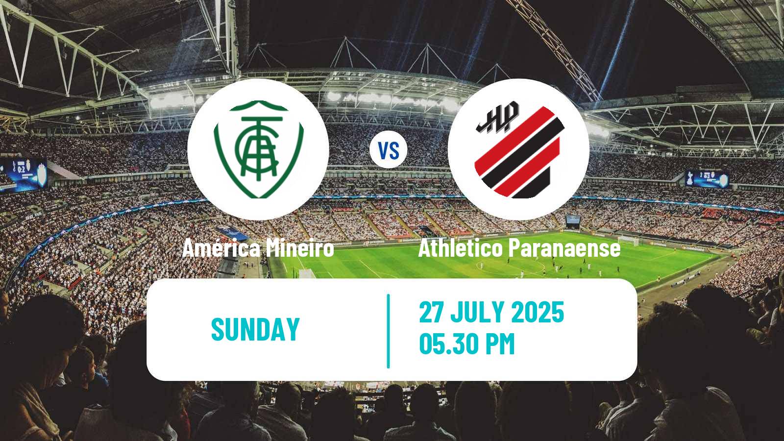 Soccer Brazilian Serie B América Mineiro - Athletico Paranaense
