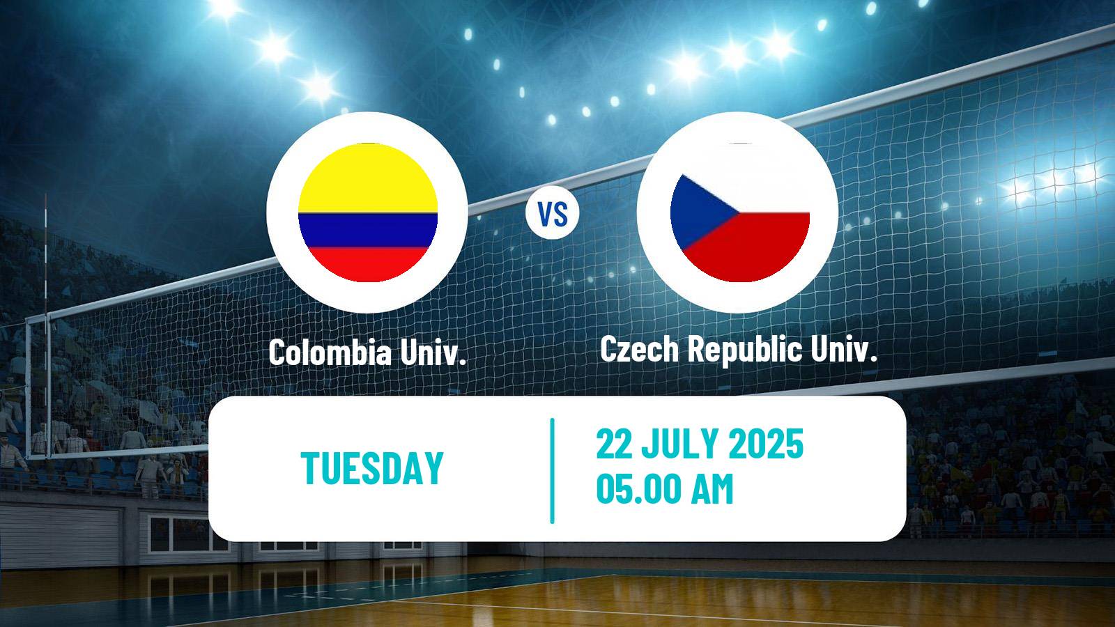 Volleyball Universiade Volleyball Colombia Univ. - Czech Republic Univ.