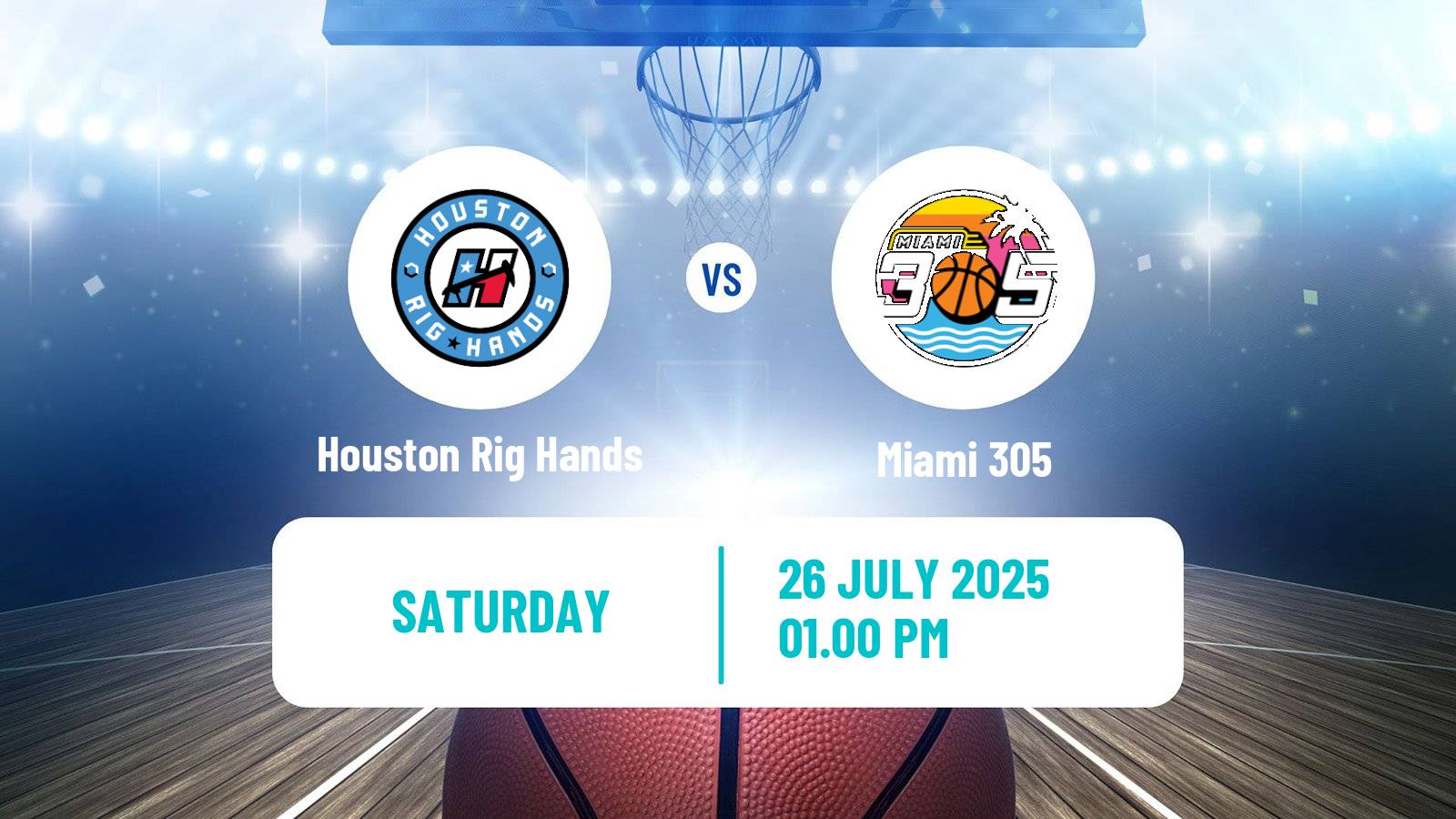 Basketball BIG3 3x3 Houston Rig Hands - Miami 305