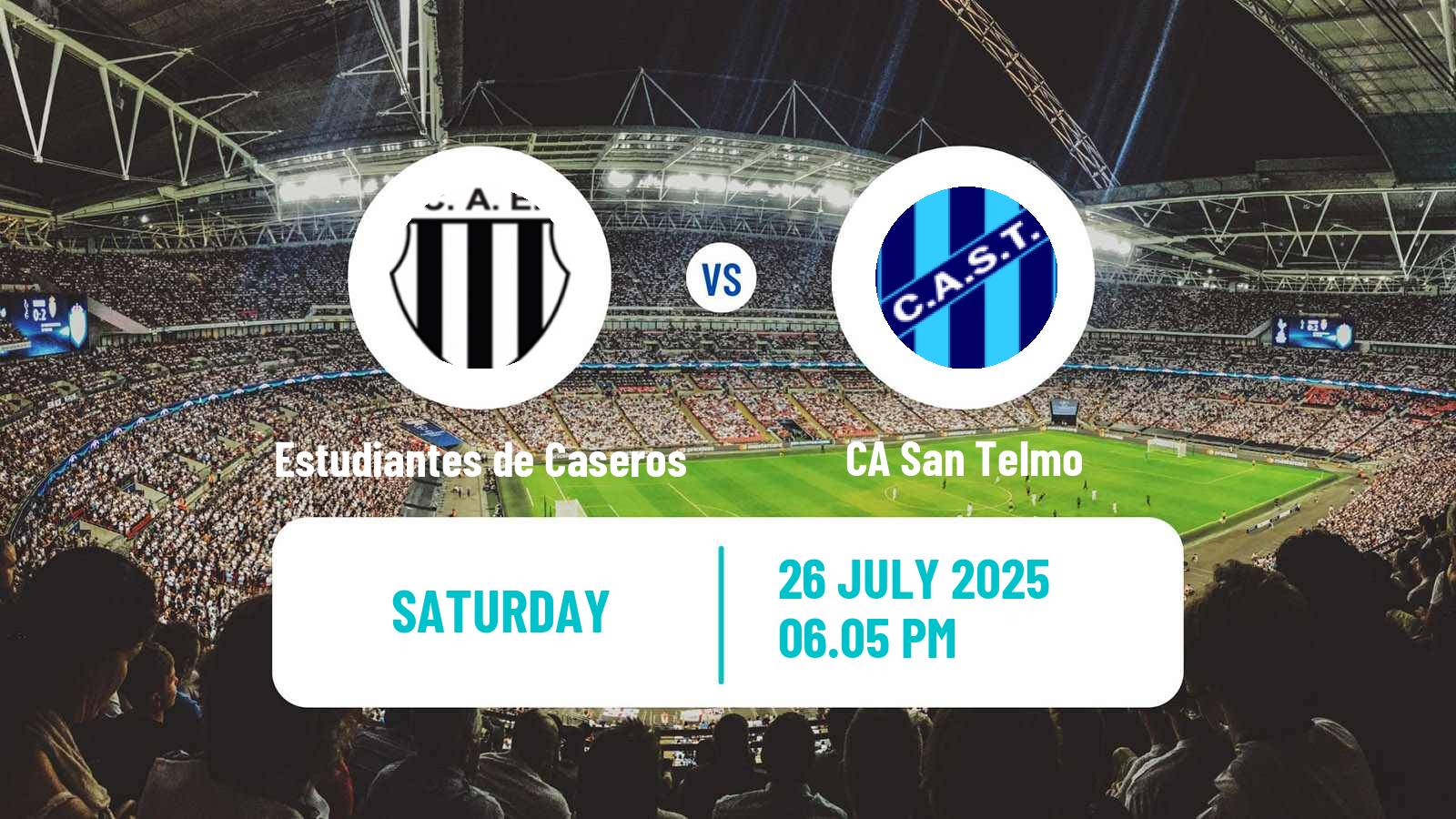Soccer Argentinian Primera Nacional Estudiantes de Caseros - San Telmo