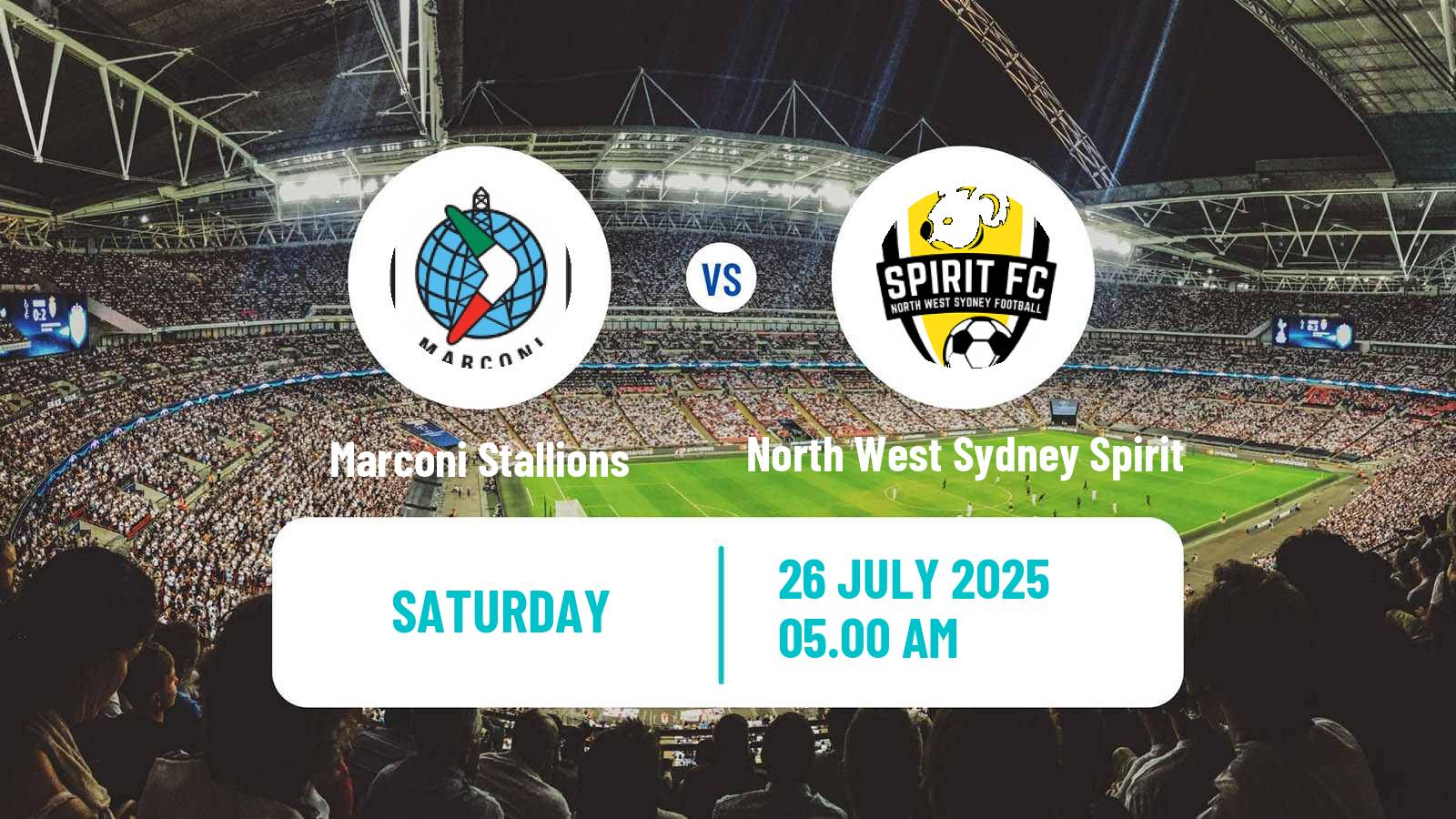 Soccer Australian NPL NSW Marconi Stallions - North West Sydney Spirit