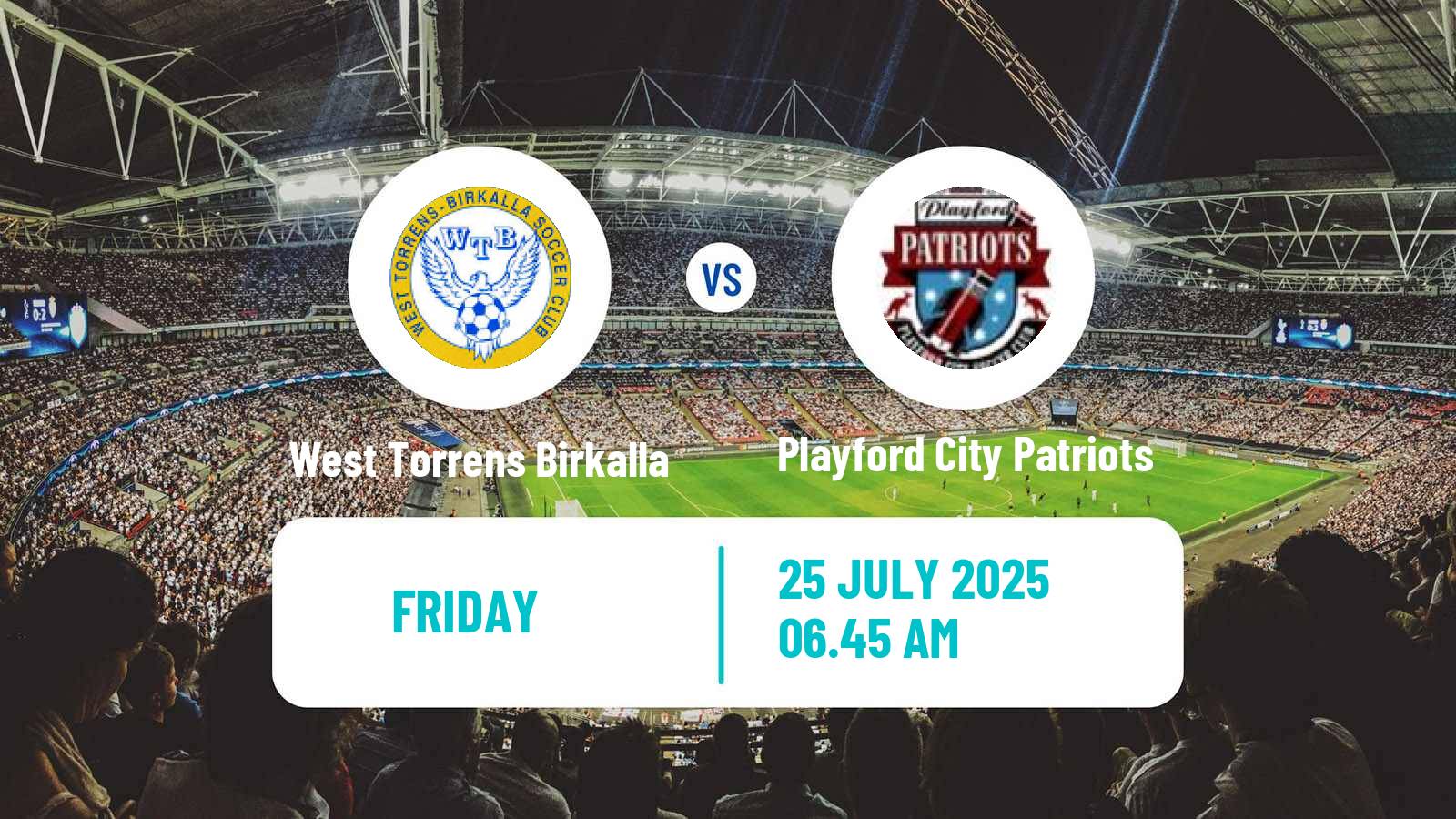 Soccer Australian NPL South Australian West Torrens Birkalla - Playford City Patriots