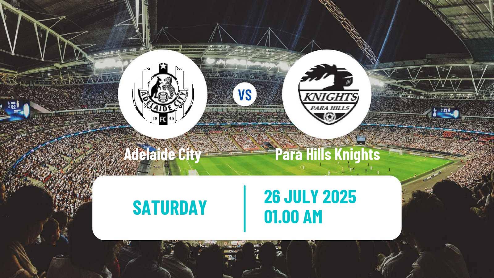Soccer Australian NPL South Australian Adelaide City - Para Hills Knights