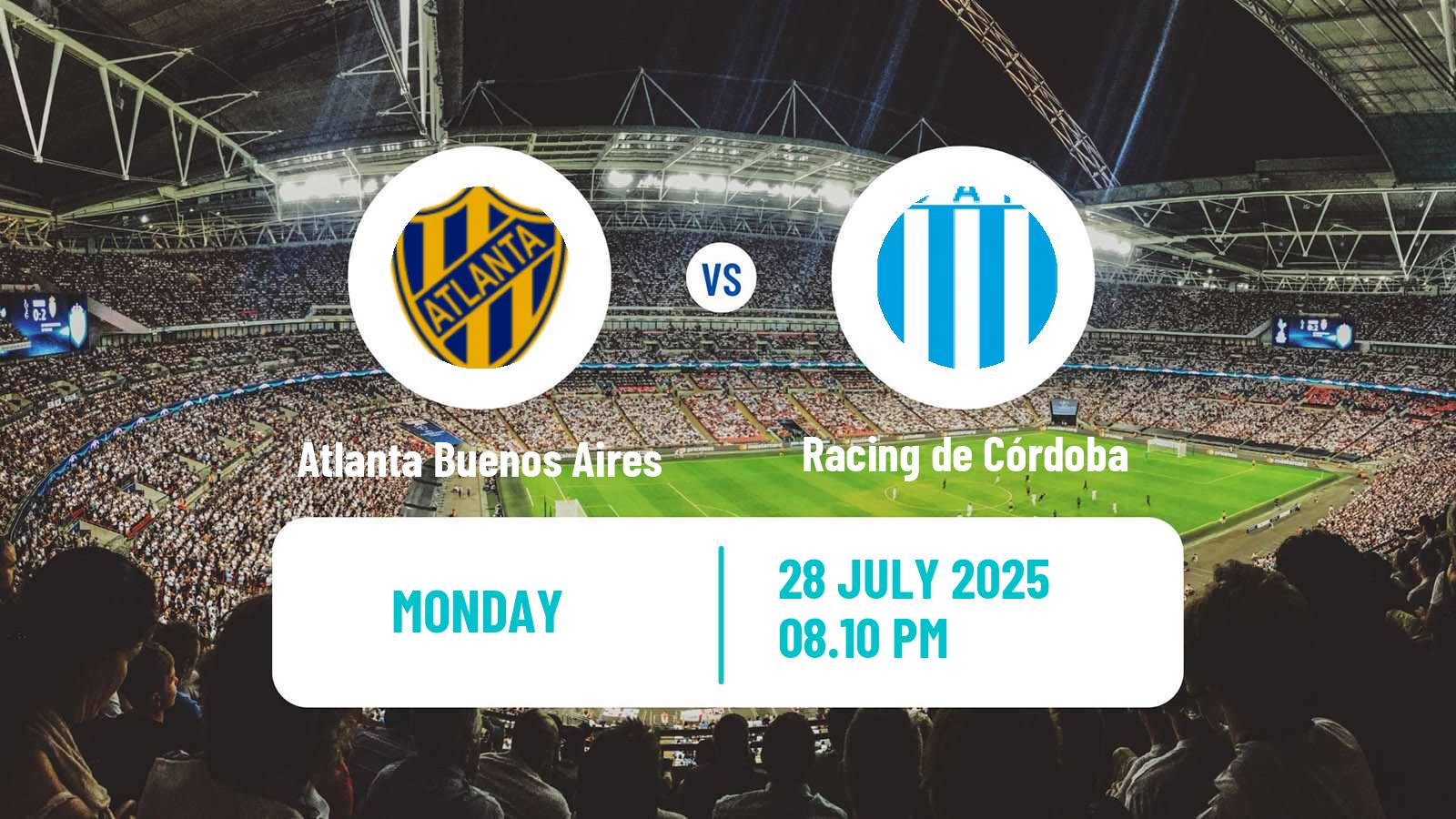 Soccer Argentinian Primera Nacional Atlanta Buenos Aires - Racing de Córdoba
