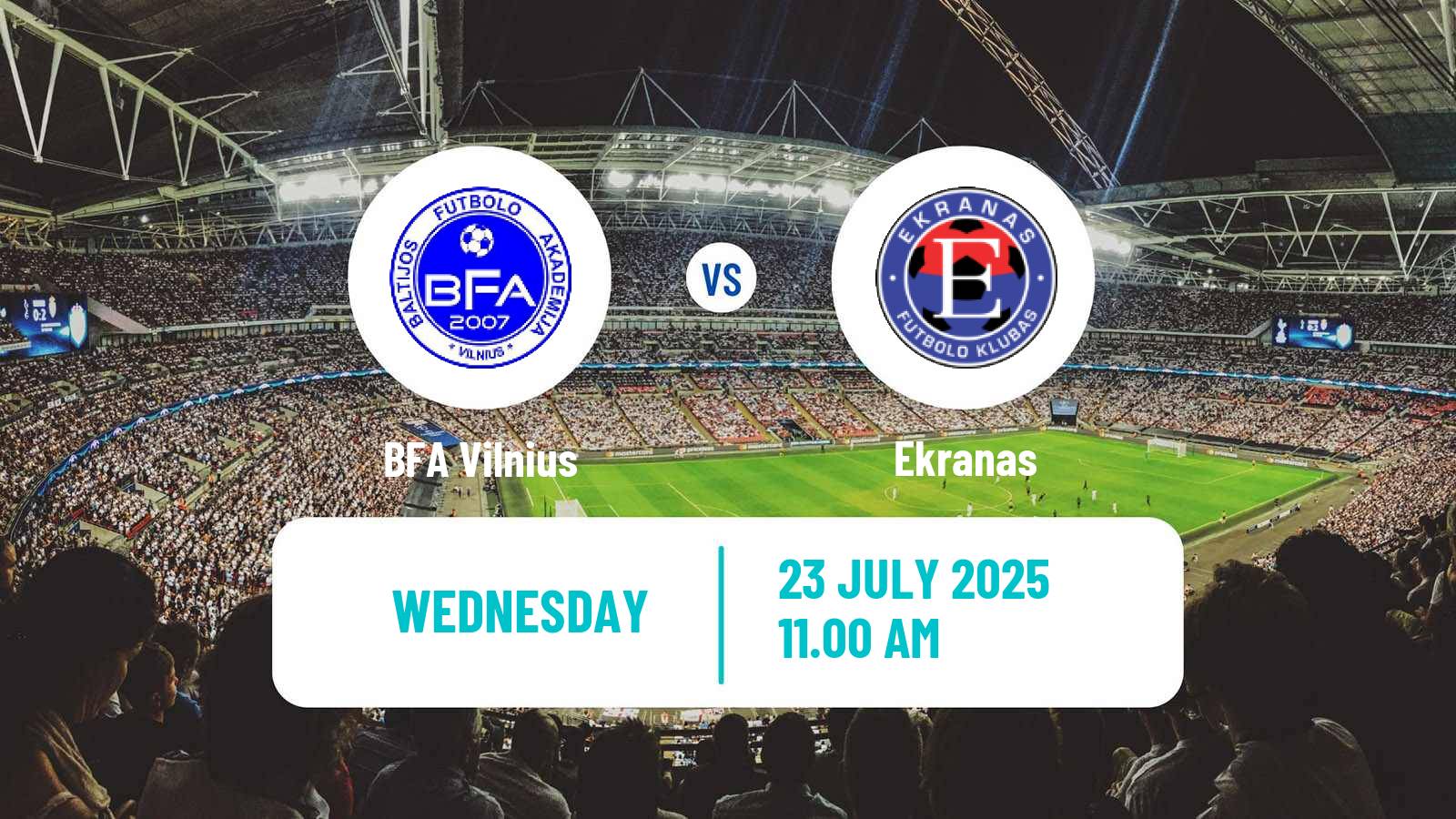 Soccer Lithuanian Division 2 BFA Vilnius - Ekranas