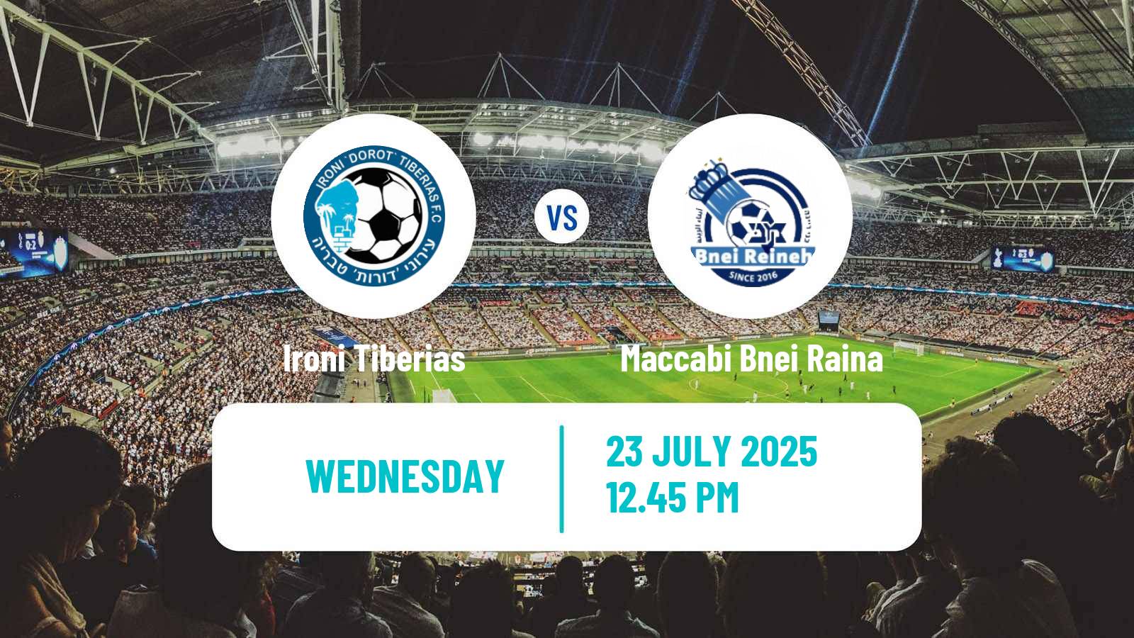 Soccer Israeli Toto Cup Ironi Tiberias - Maccabi Bnei Raina
