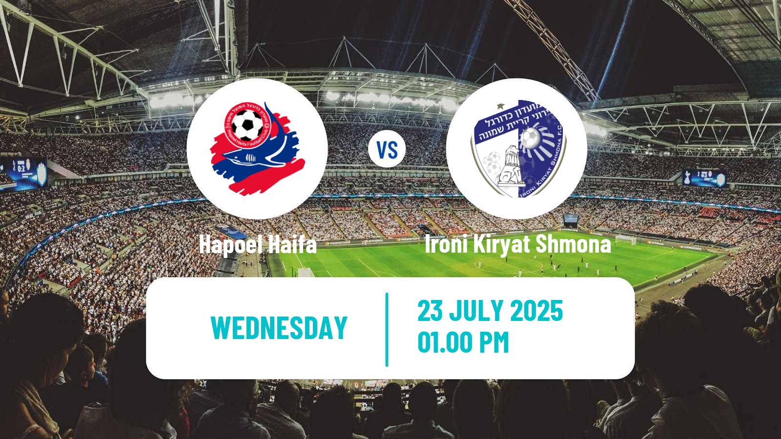 Soccer Israeli Toto Cup Hapoel Haifa - Ironi Kiryat Shmona