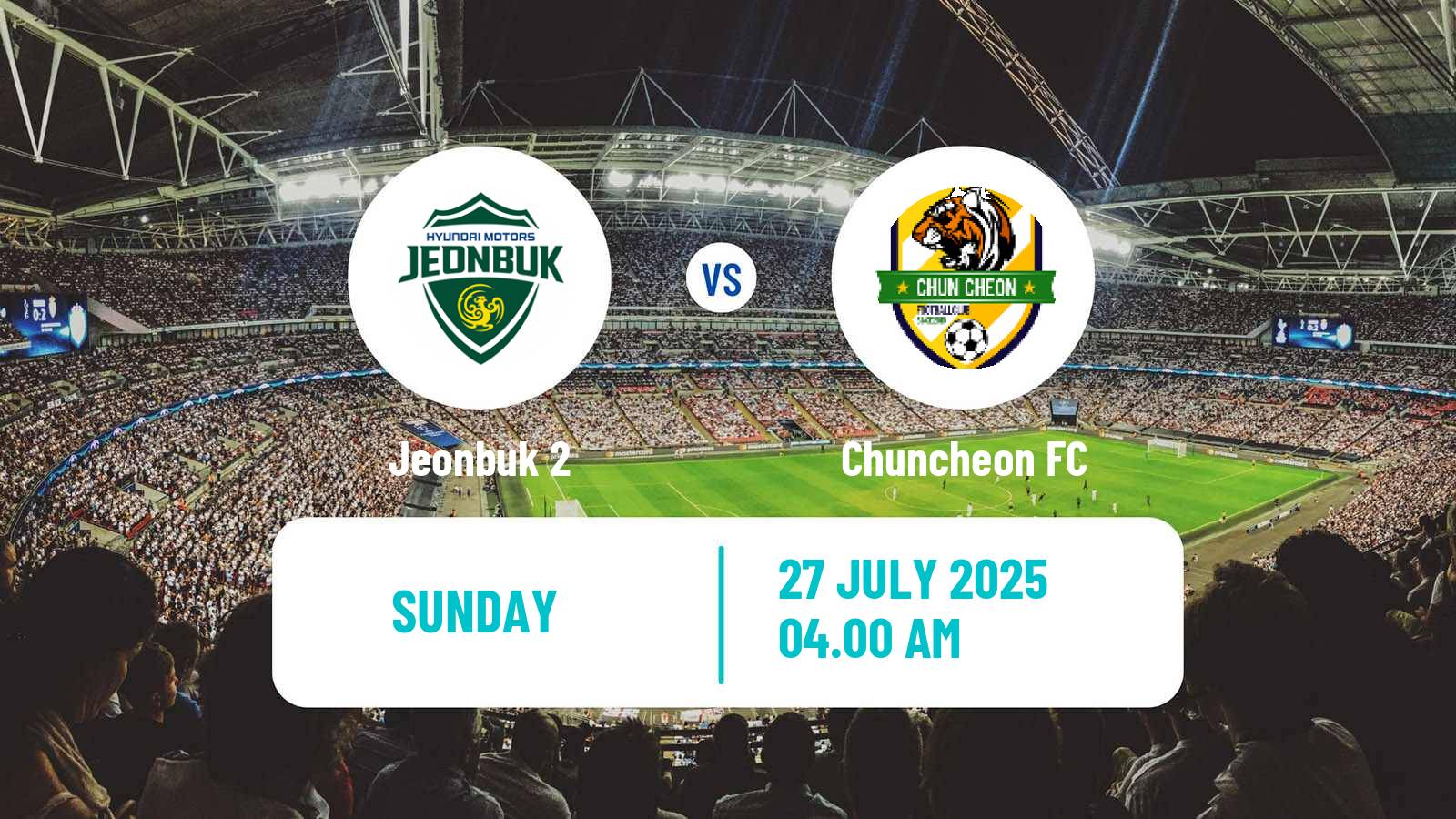 Soccer South Korean K3 League Jeonbuk 2 - Chuncheon