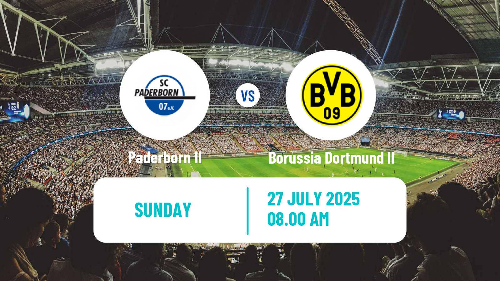 Soccer German Regionalliga West Paderborn II - Borussia Dortmund II
