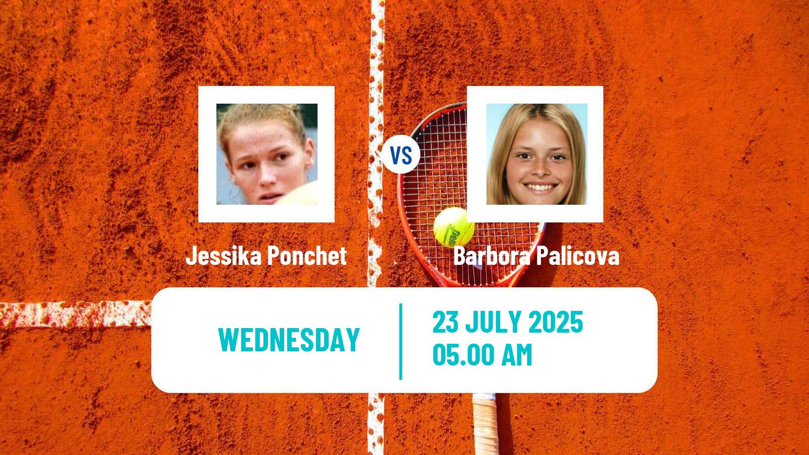 Tennis WTA Prague Jessika Ponchet - Barbora Palicova