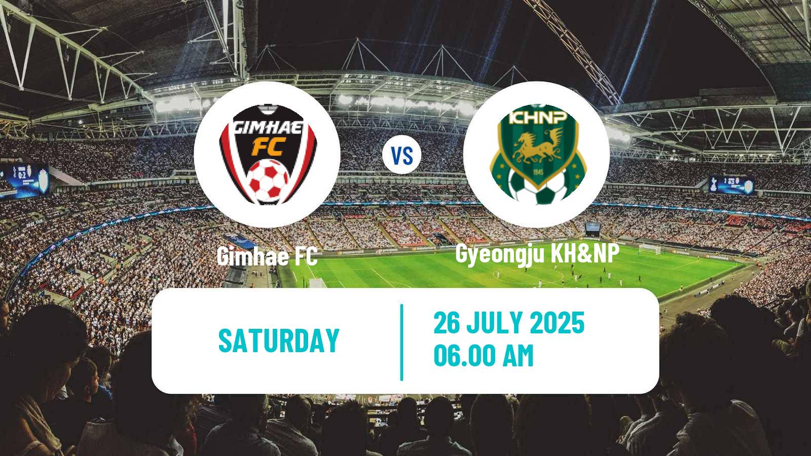Soccer South Korean K3 League Gimhae - Gyeongju KH&NP