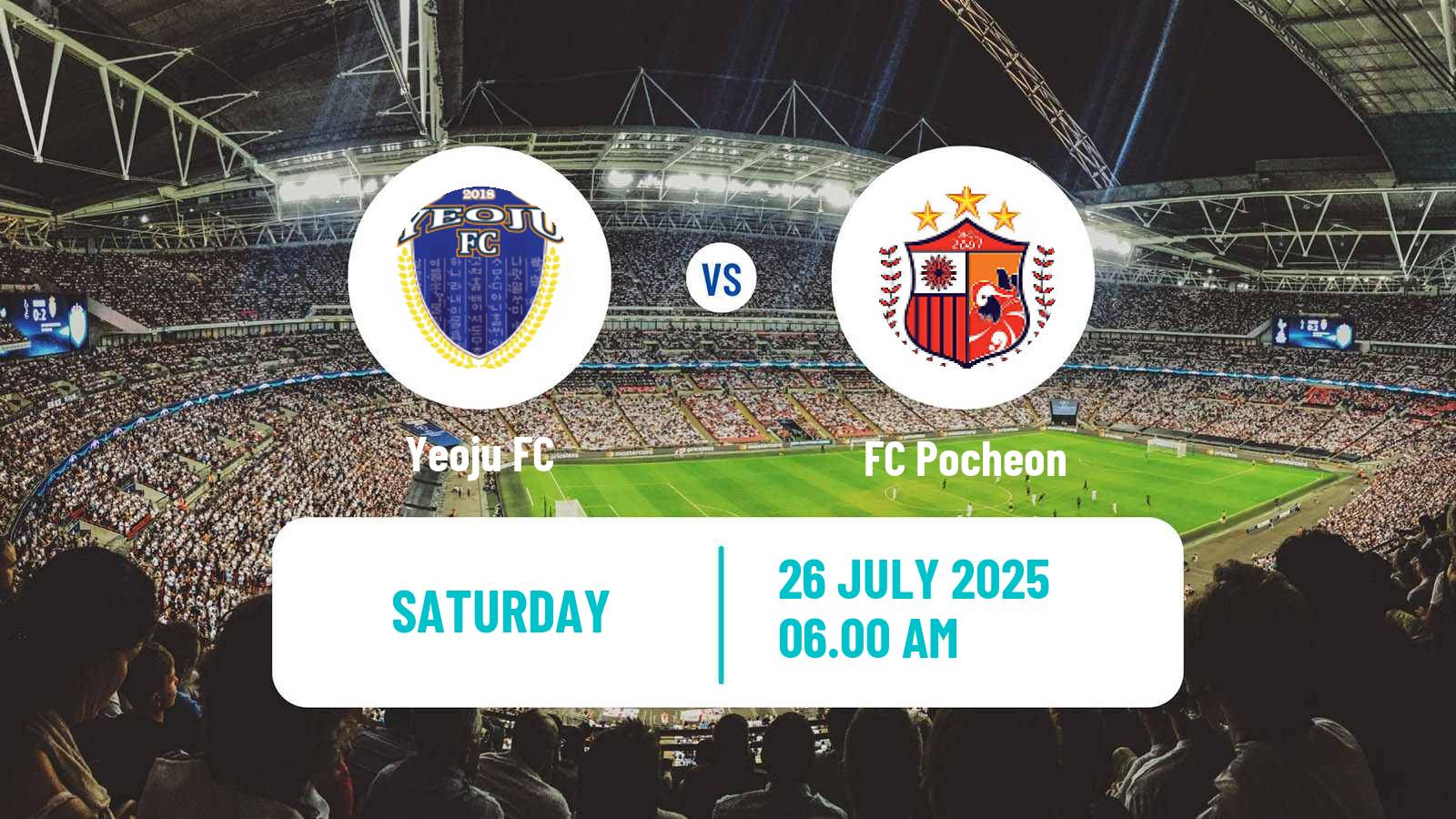 Soccer South Korean K3 League Yeoju - Pocheon