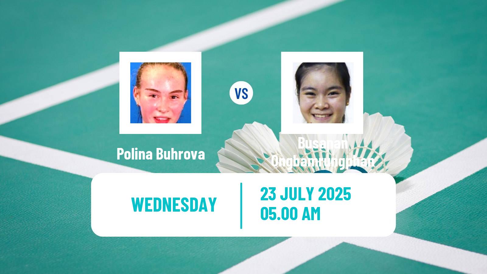 Badminton BWF World Tour Victor China Open Women Polina Buhrova - Busanan Ongbamrungphan