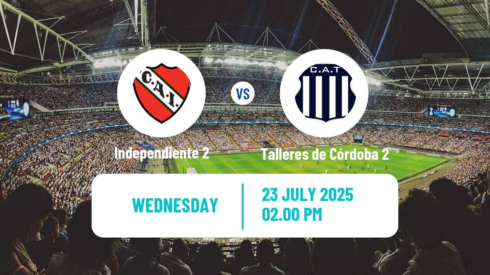 Soccer Argentinian Reserve League Independiente 2 - Talleres de Córdoba 2