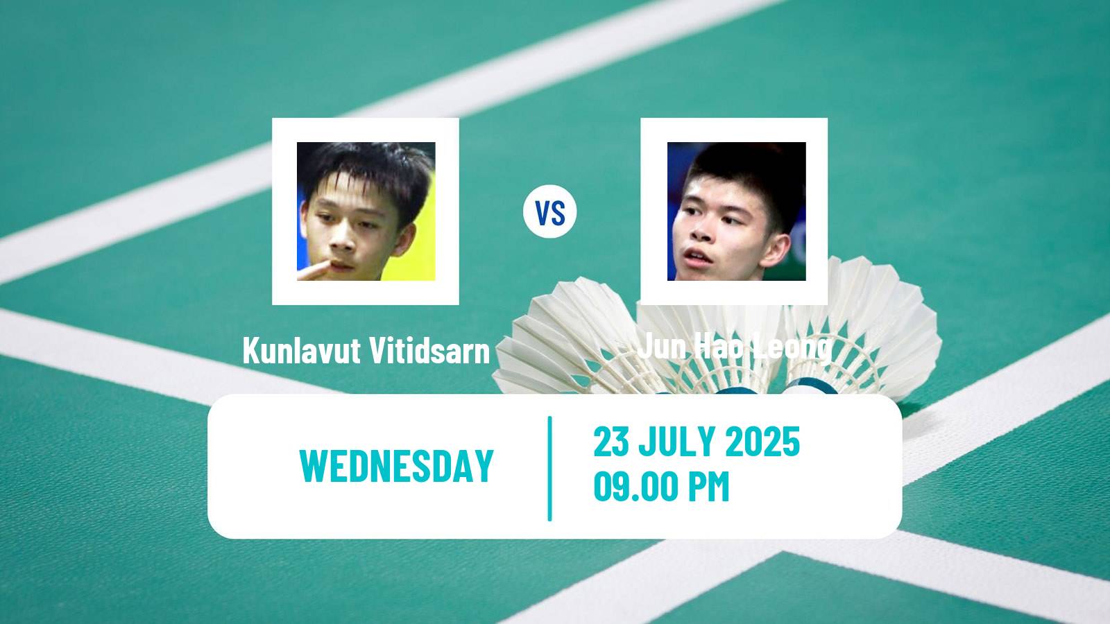 Badminton BWF World Tour Victor China Open Men Kunlavut Vitidsarn - Jun Hao Leong