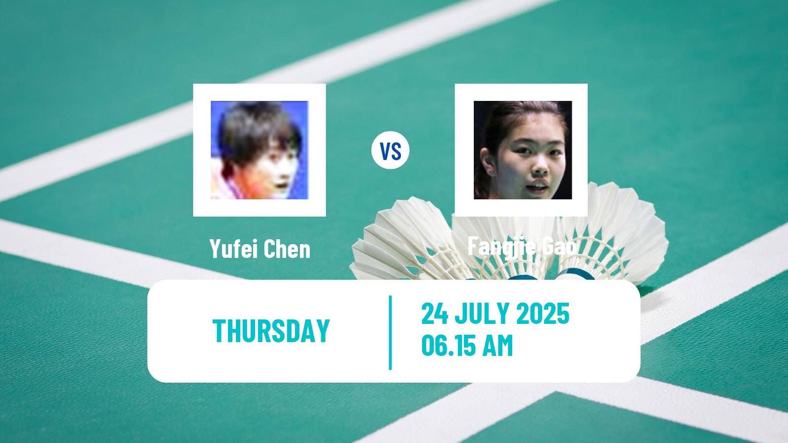Badminton BWF World Tour Victor China Open Women Yufei Chen - Fangjie Gao