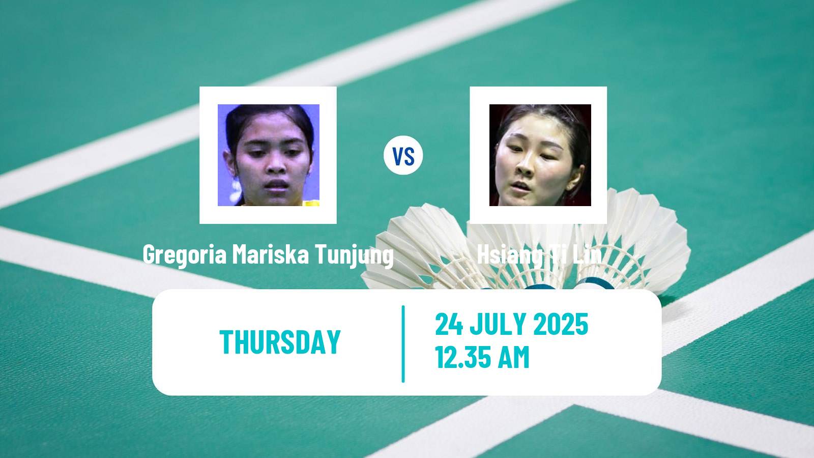 Badminton BWF World Tour Victor China Open Women Gregoria Mariska Tunjung - Hsiang Ti Lin